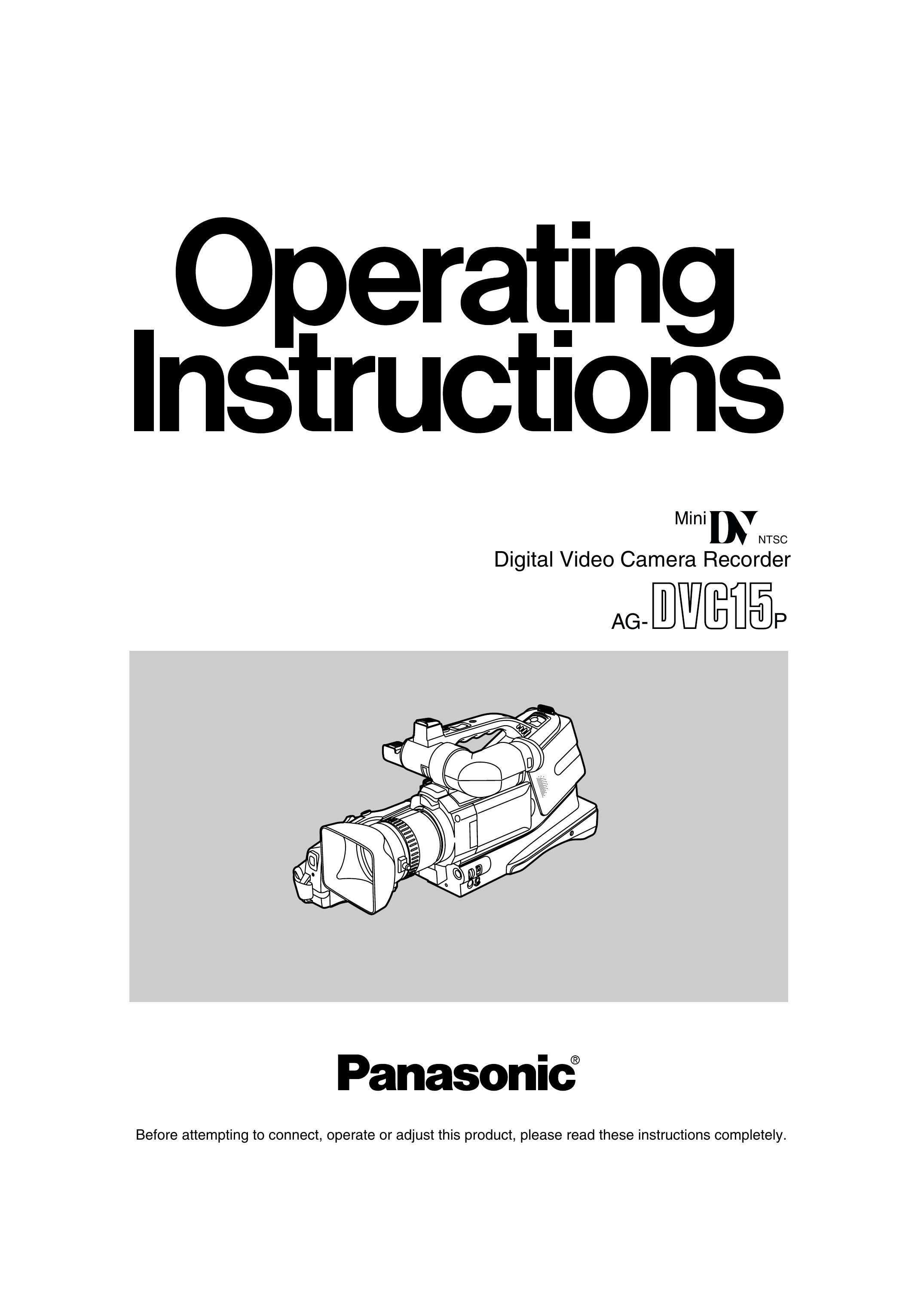 Panasonic AG- DVC 15P Camcorder User Manual