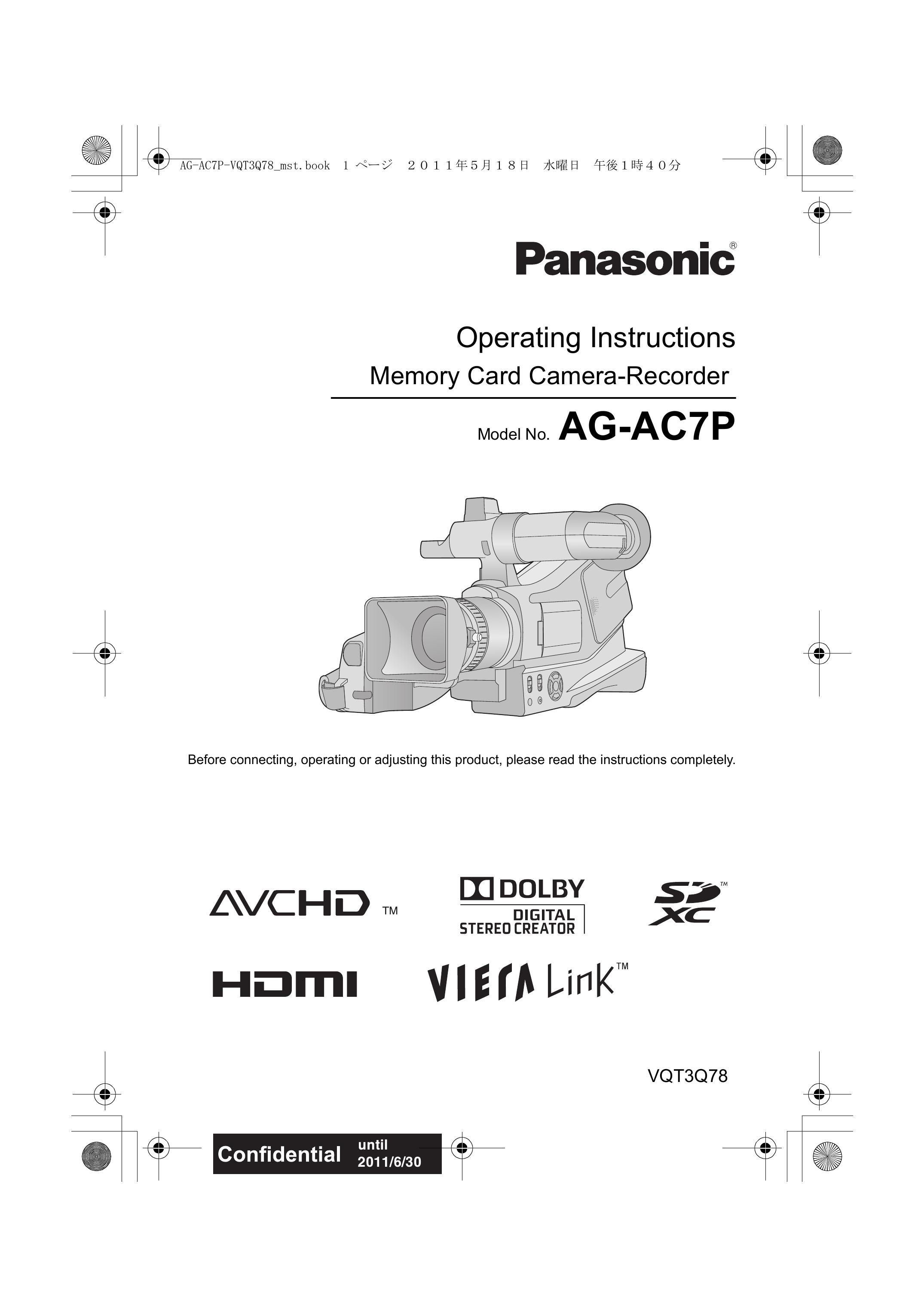 Panasonic AG-AC7P Camcorder User Manual