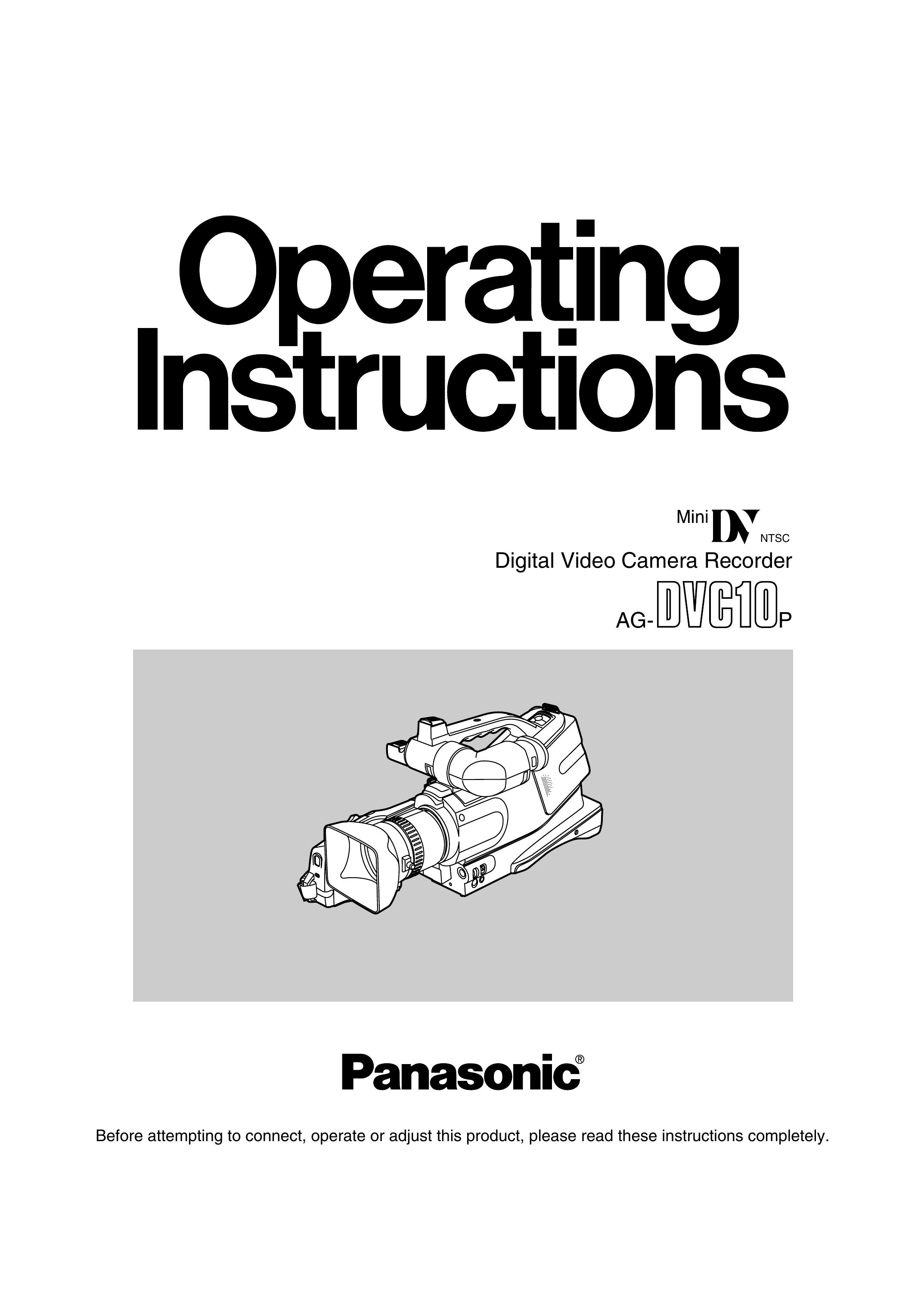 Panasonic AG-DVC10 Camcorder User Manual