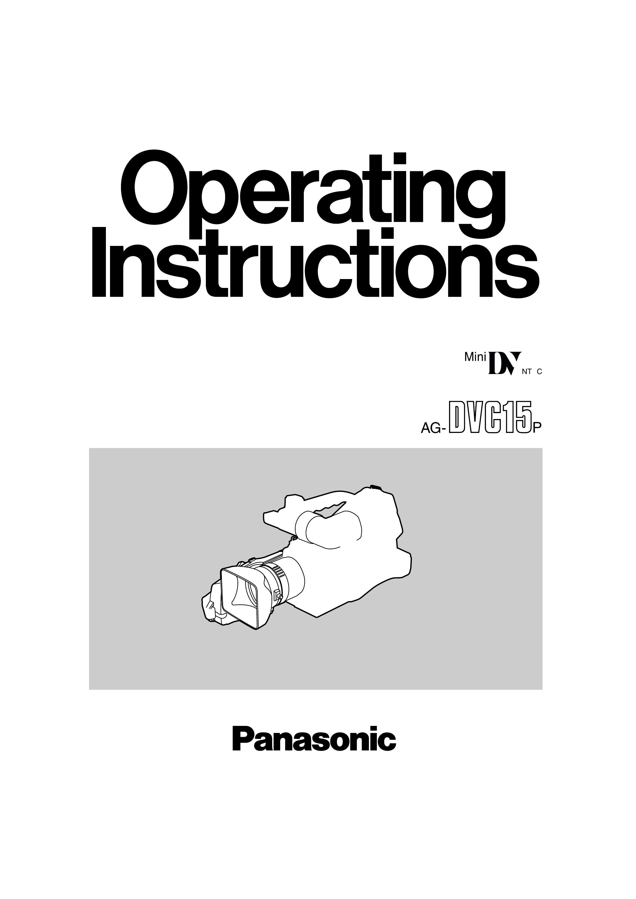 Panasonic AG-DVC15P Camcorder User Manual