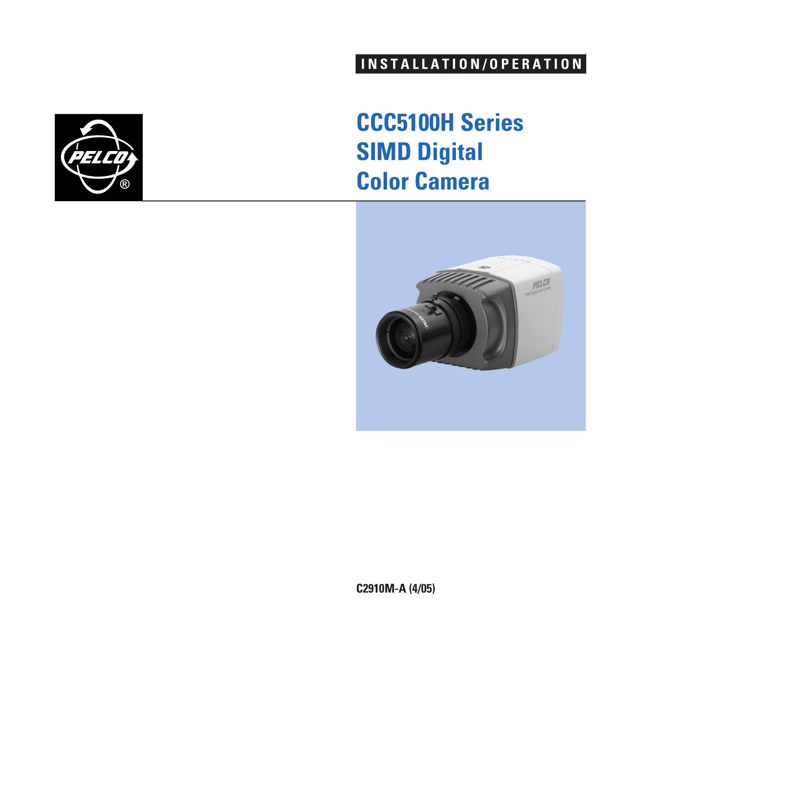 Pelco C2910M-A (4/05) Camcorder User Manual
