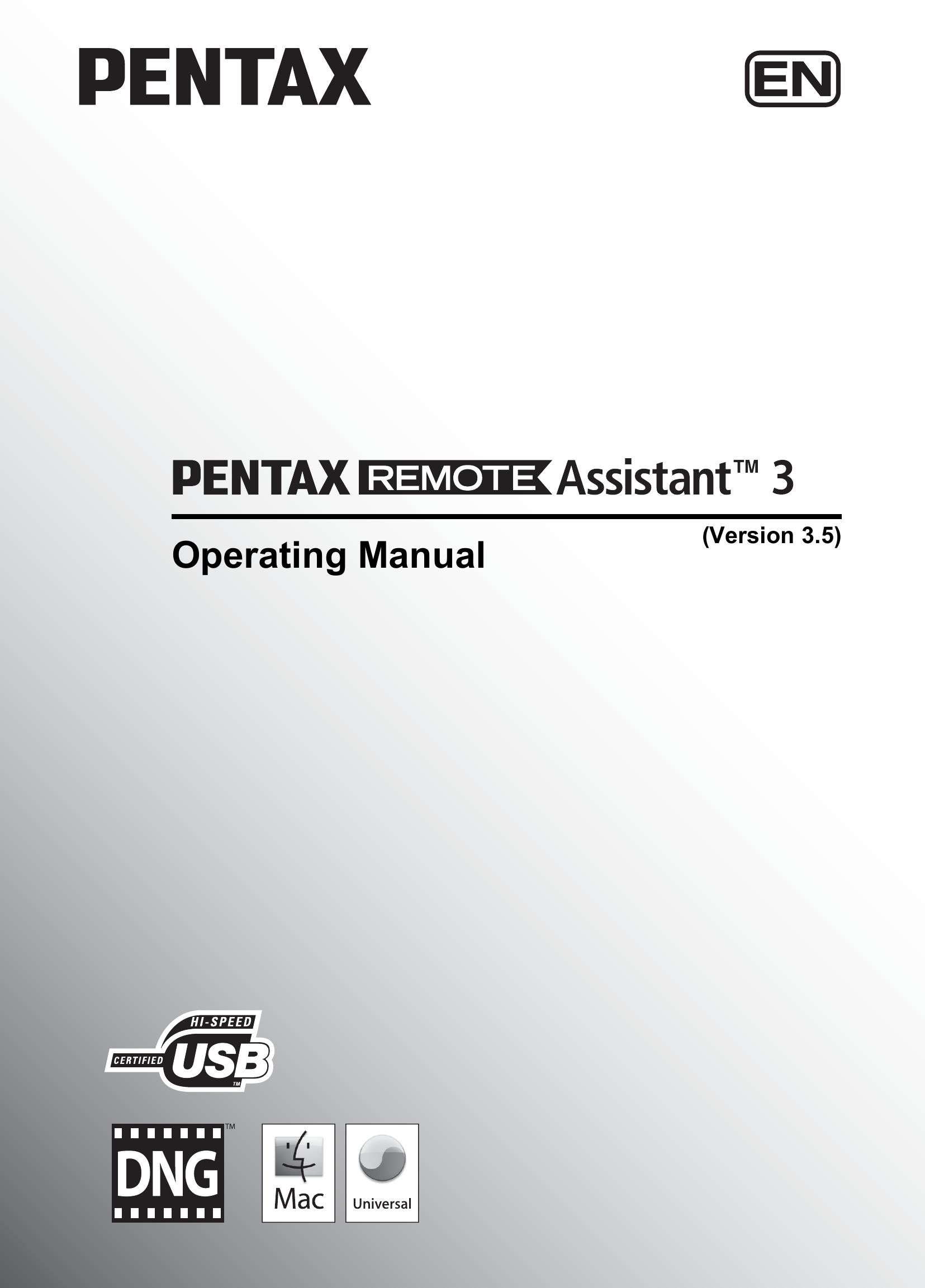 Pentax Version 3.5 Camcorder User Manual