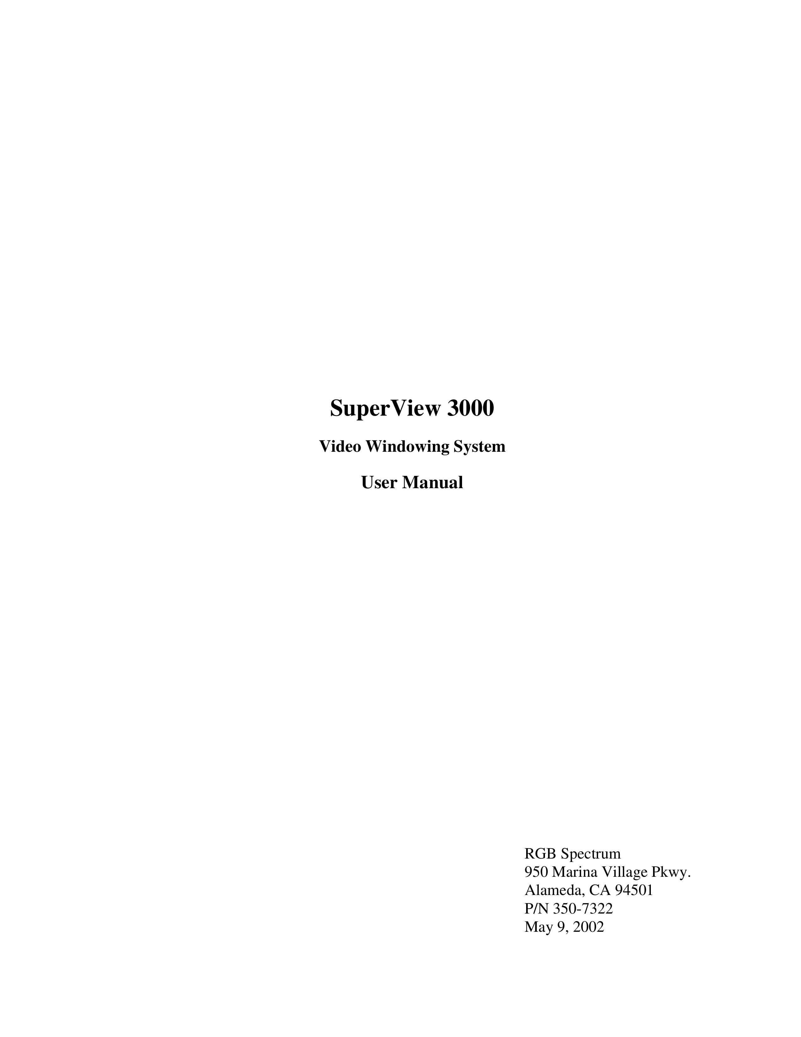 RGB Spectrum SuperView 3000 Camcorder User Manual