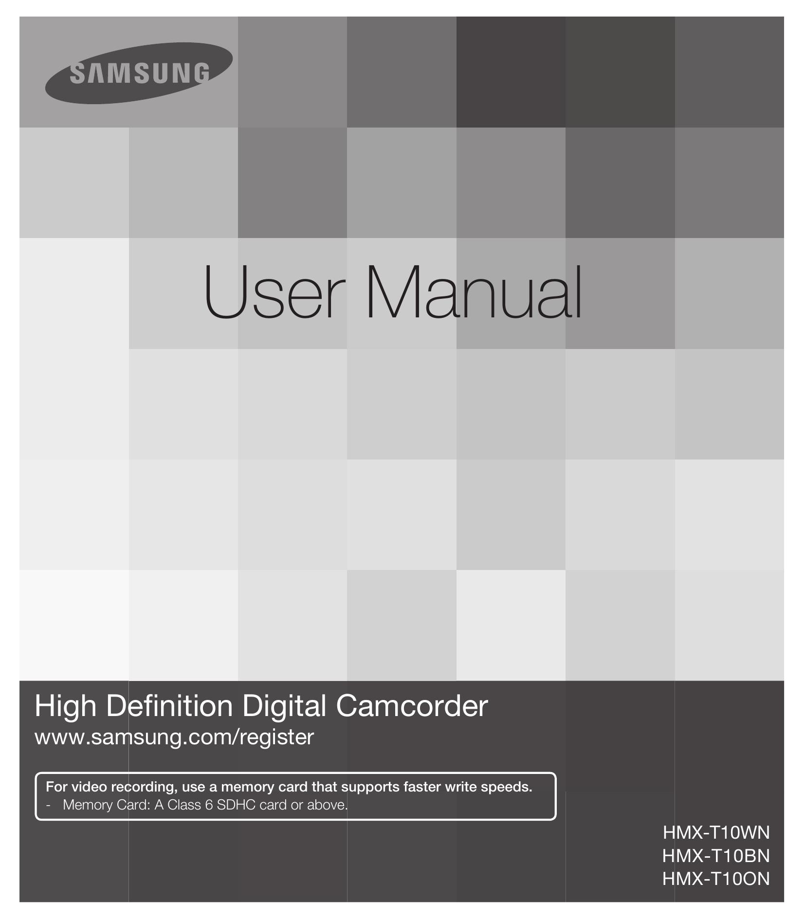 Samsung 07660-2112 Camcorder User Manual