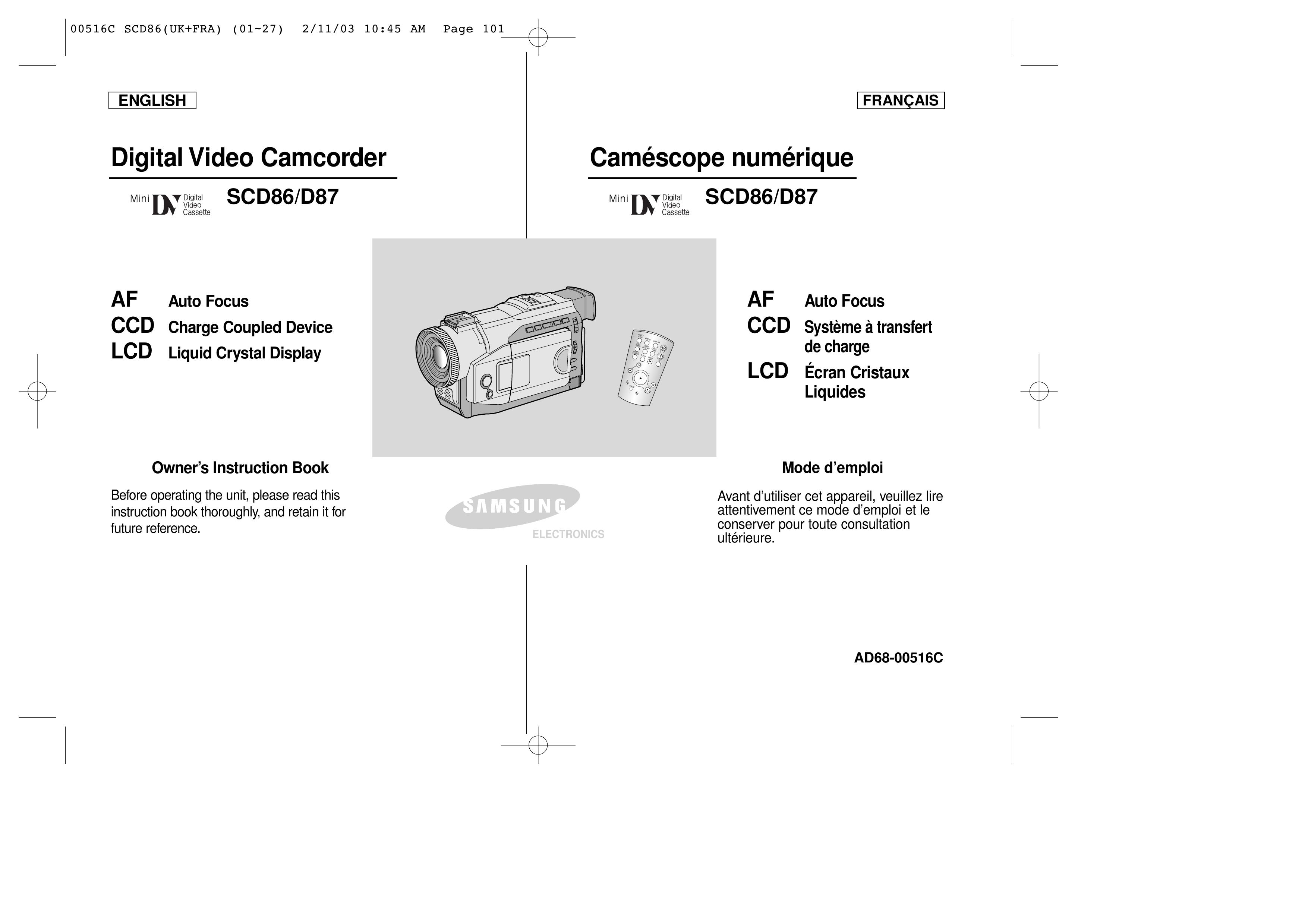 Samsung AD68-00516C Camcorder User Manual