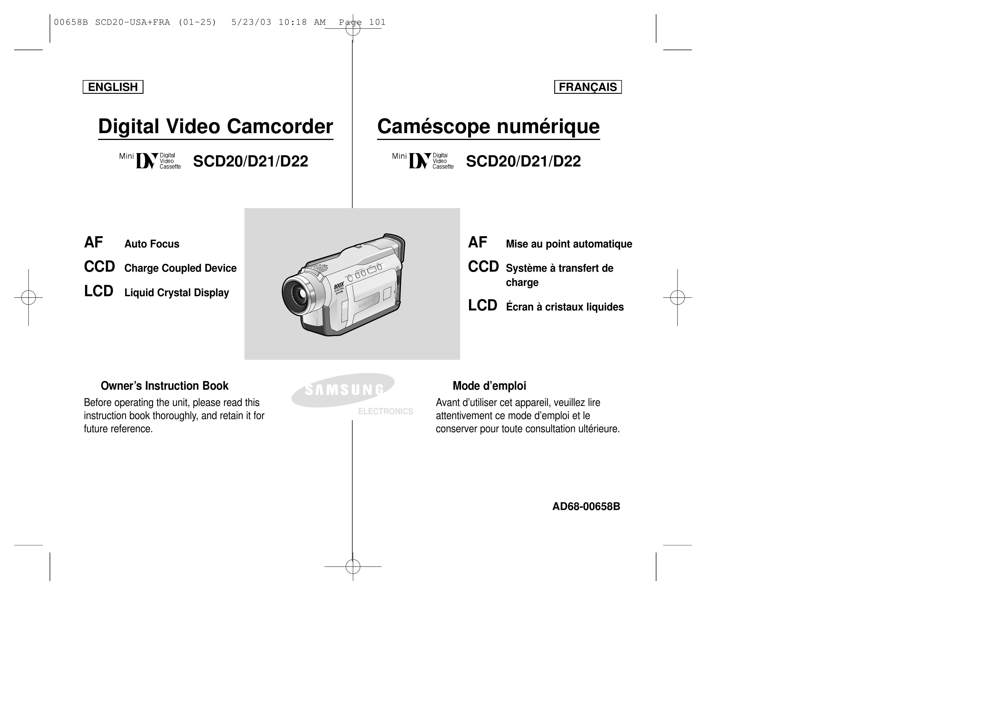 Samsung AD68-00658B Camcorder User Manual