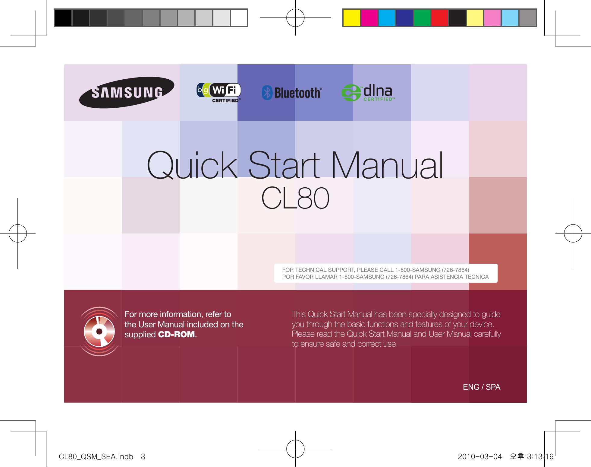 Samsung CL80 Camcorder User Manual