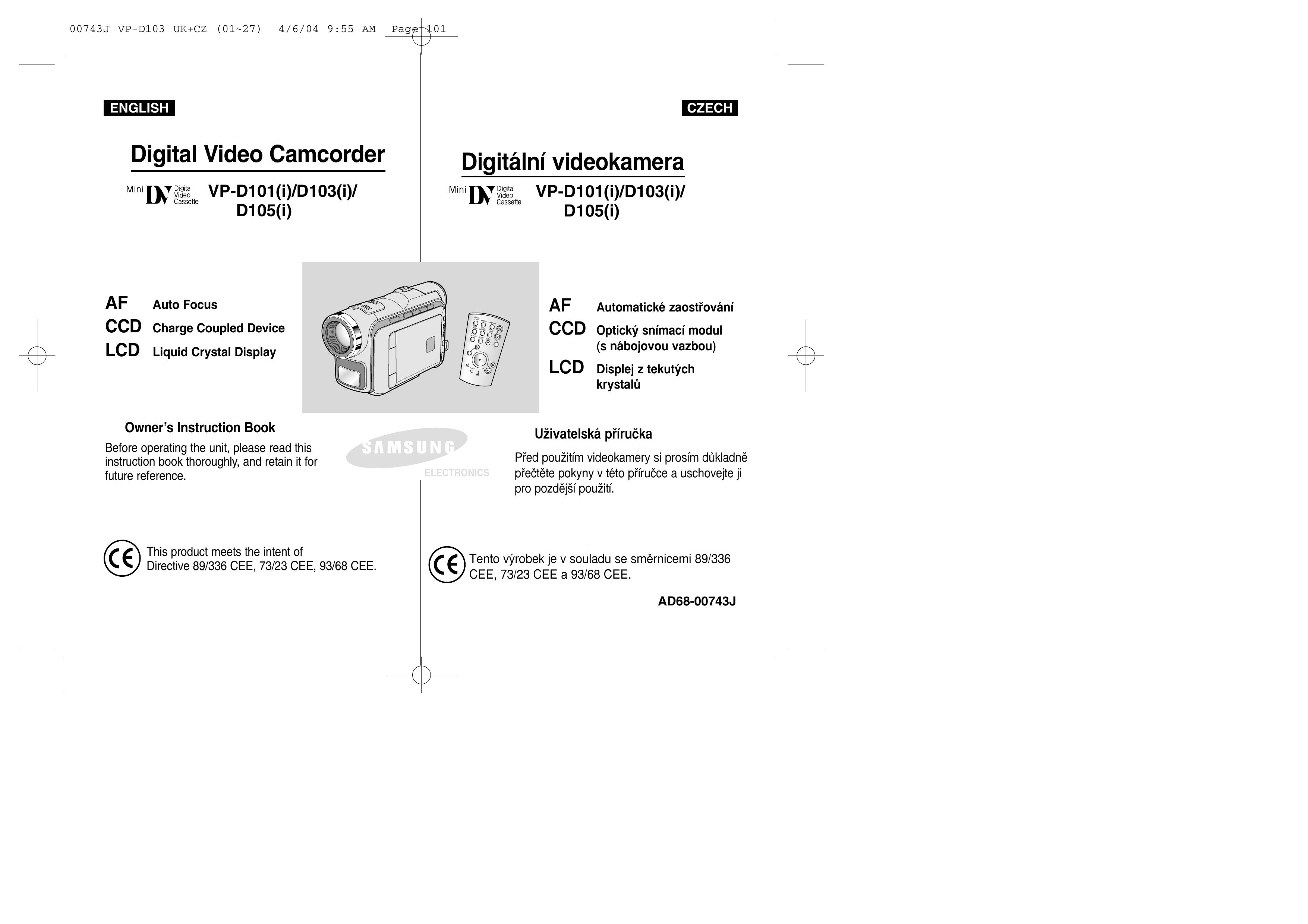 Samsung D105 Camcorder User Manual