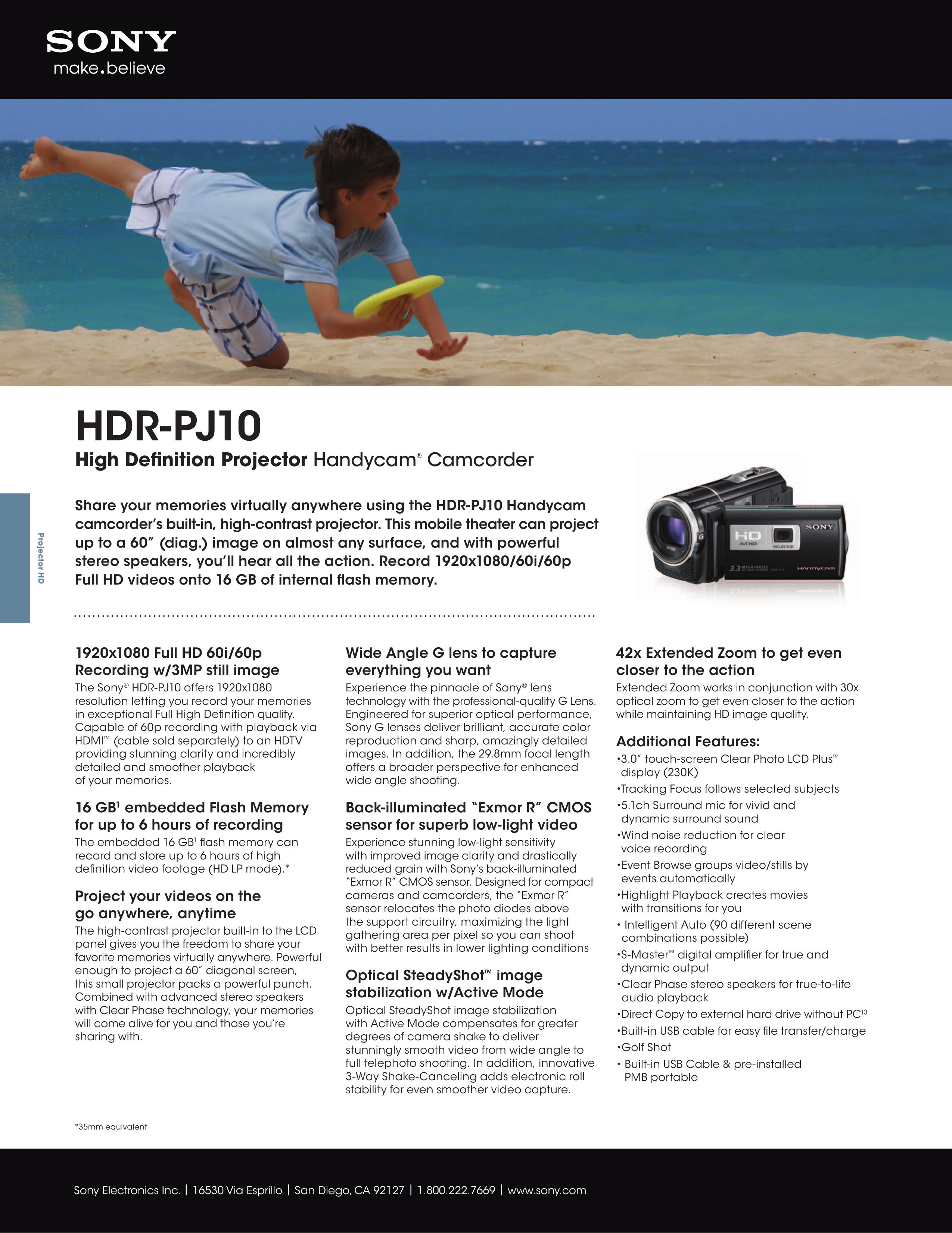 Sony 23PF4321 Camcorder User Manual