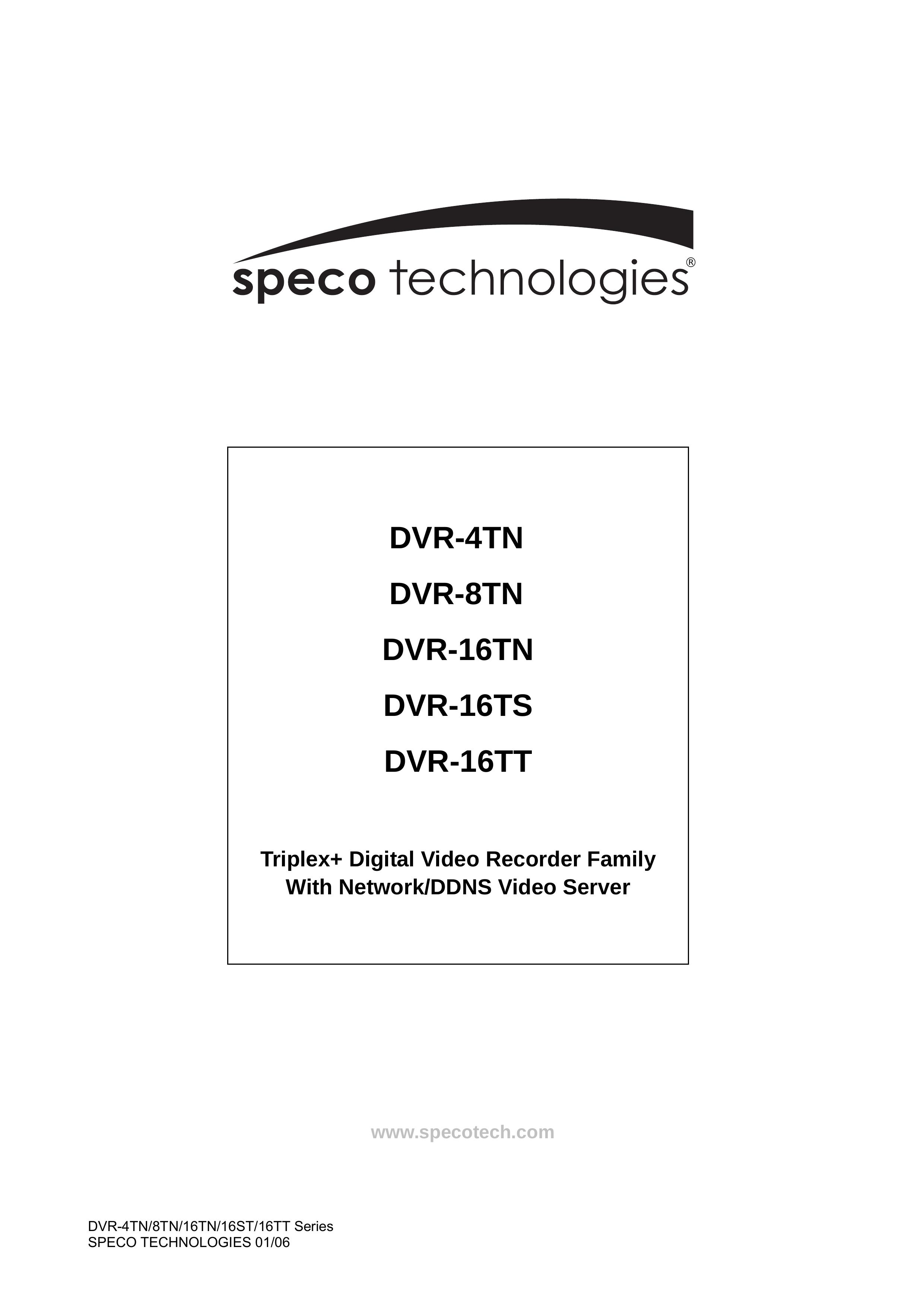 Speco Technologies DVR-16TS Camcorder User Manual