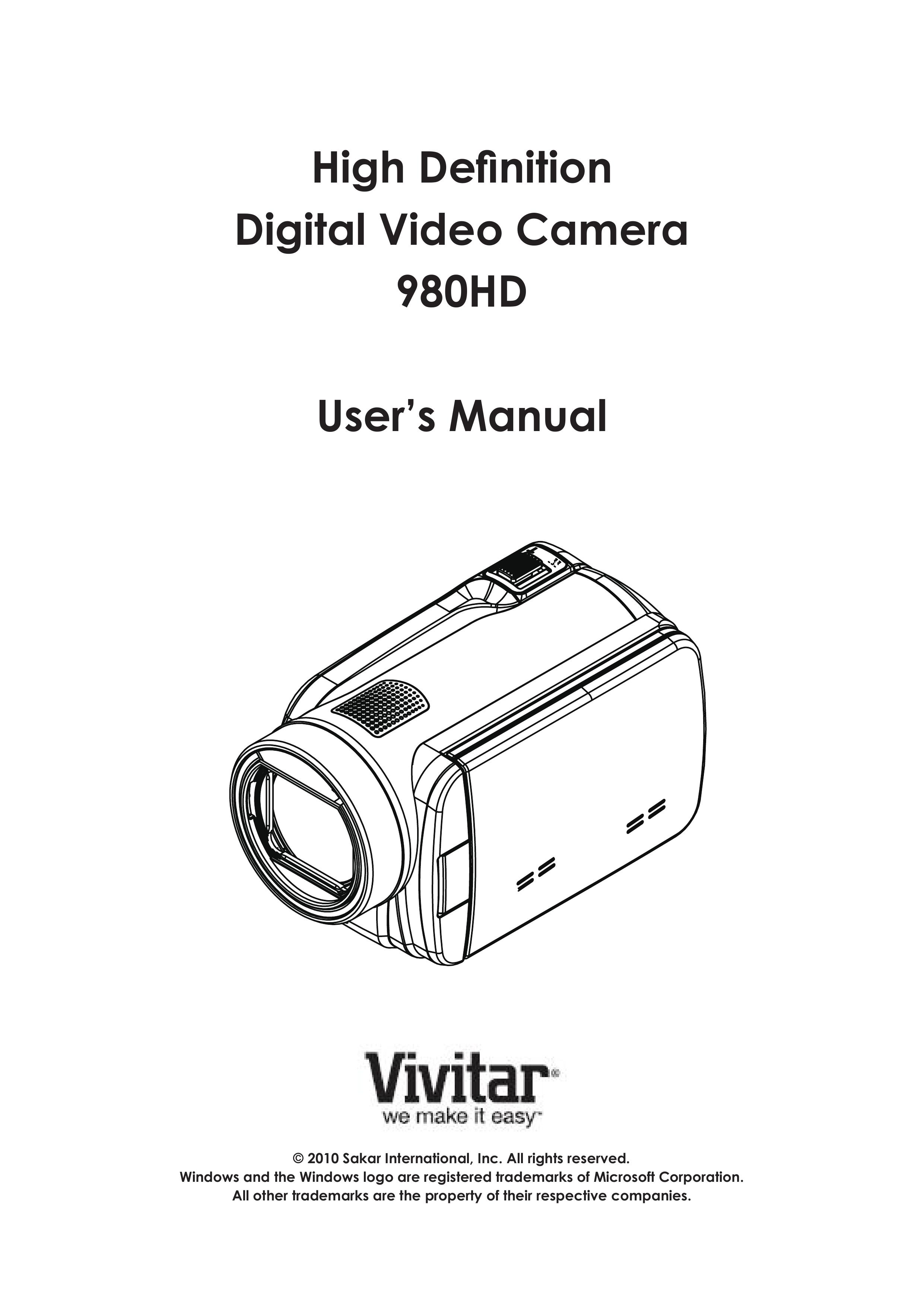 Vivitar 980HD Camcorder User Manual