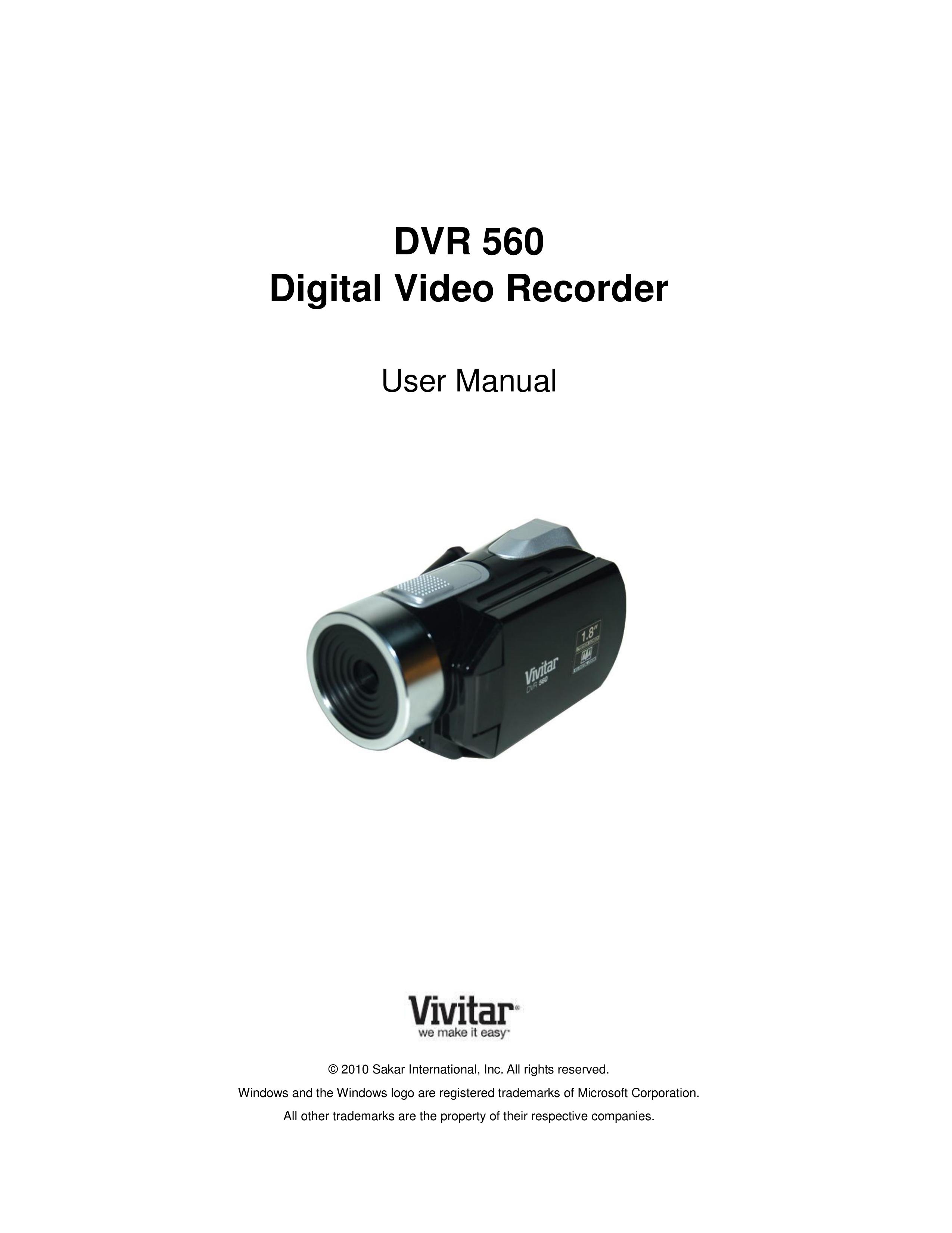 Vivitar DVR 560 Camcorder User Manual