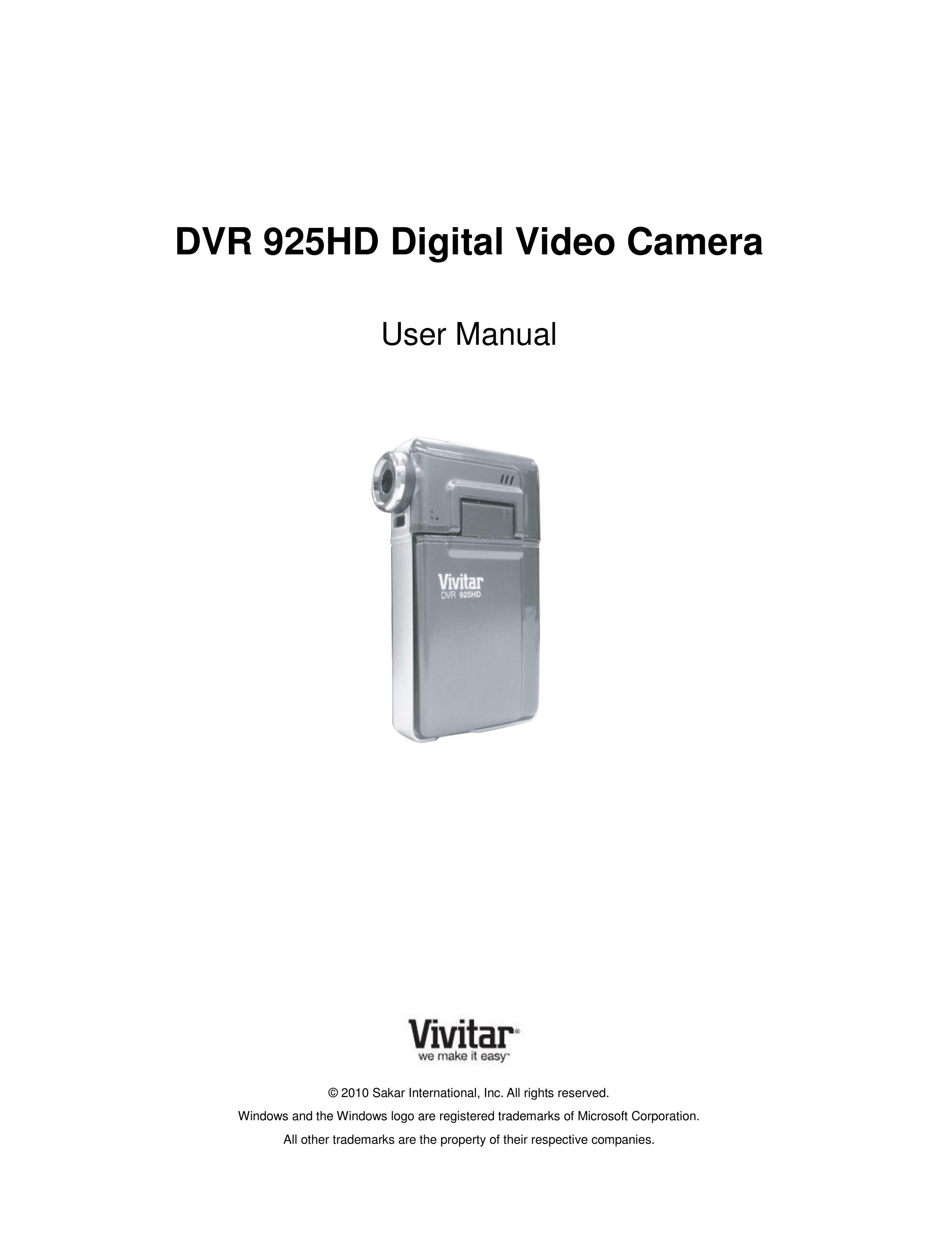 Vivitar DVR 925HD Camcorder User Manual
