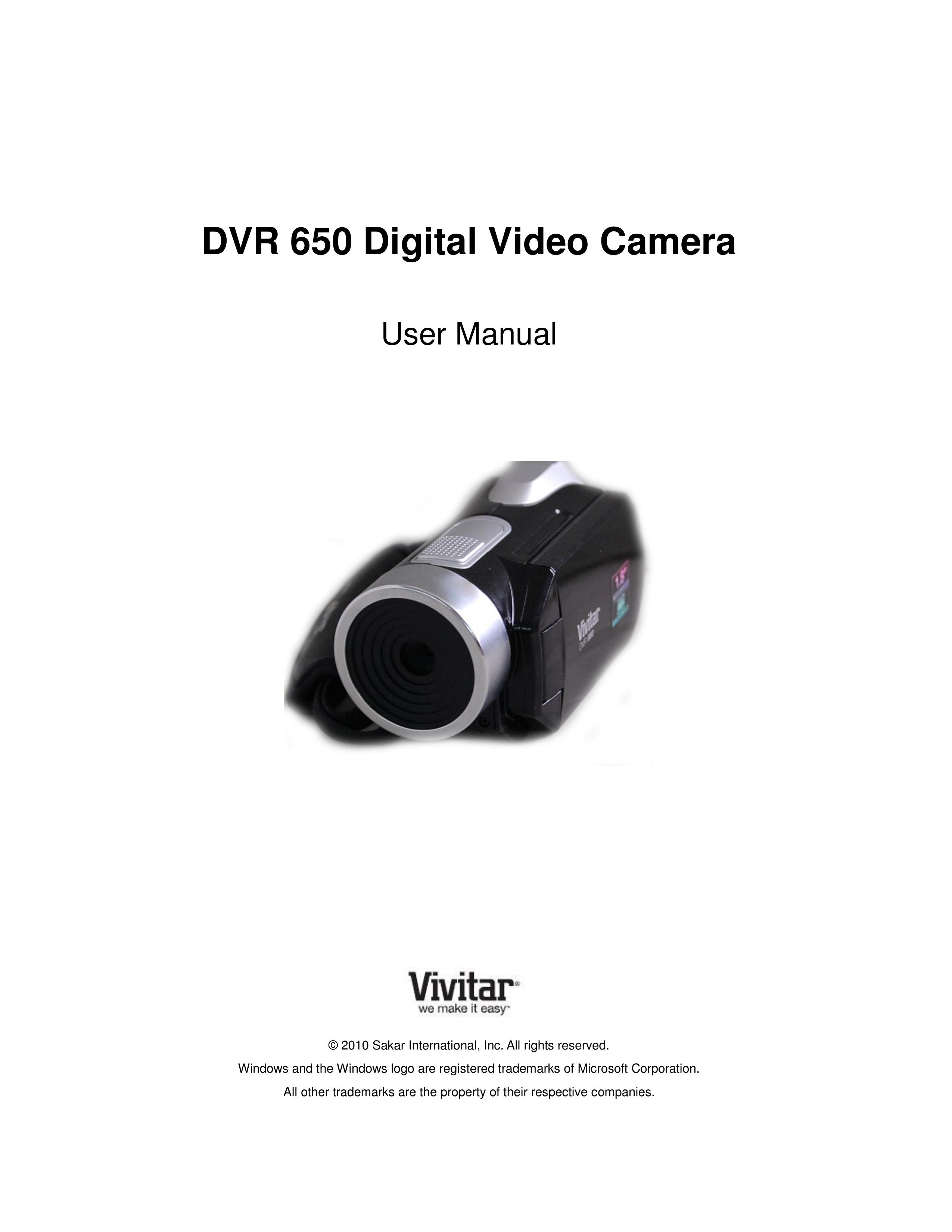 Vivitar DVR650 Camcorder User Manual