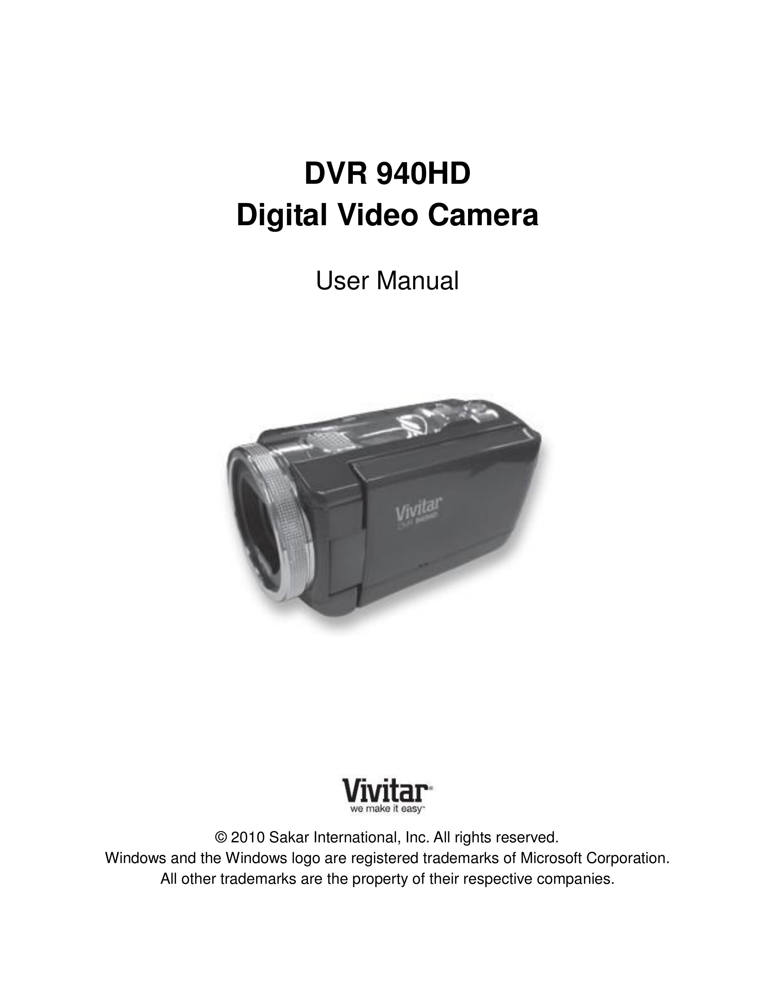 Vivitar DVR940HXD-BLK Camcorder User Manual