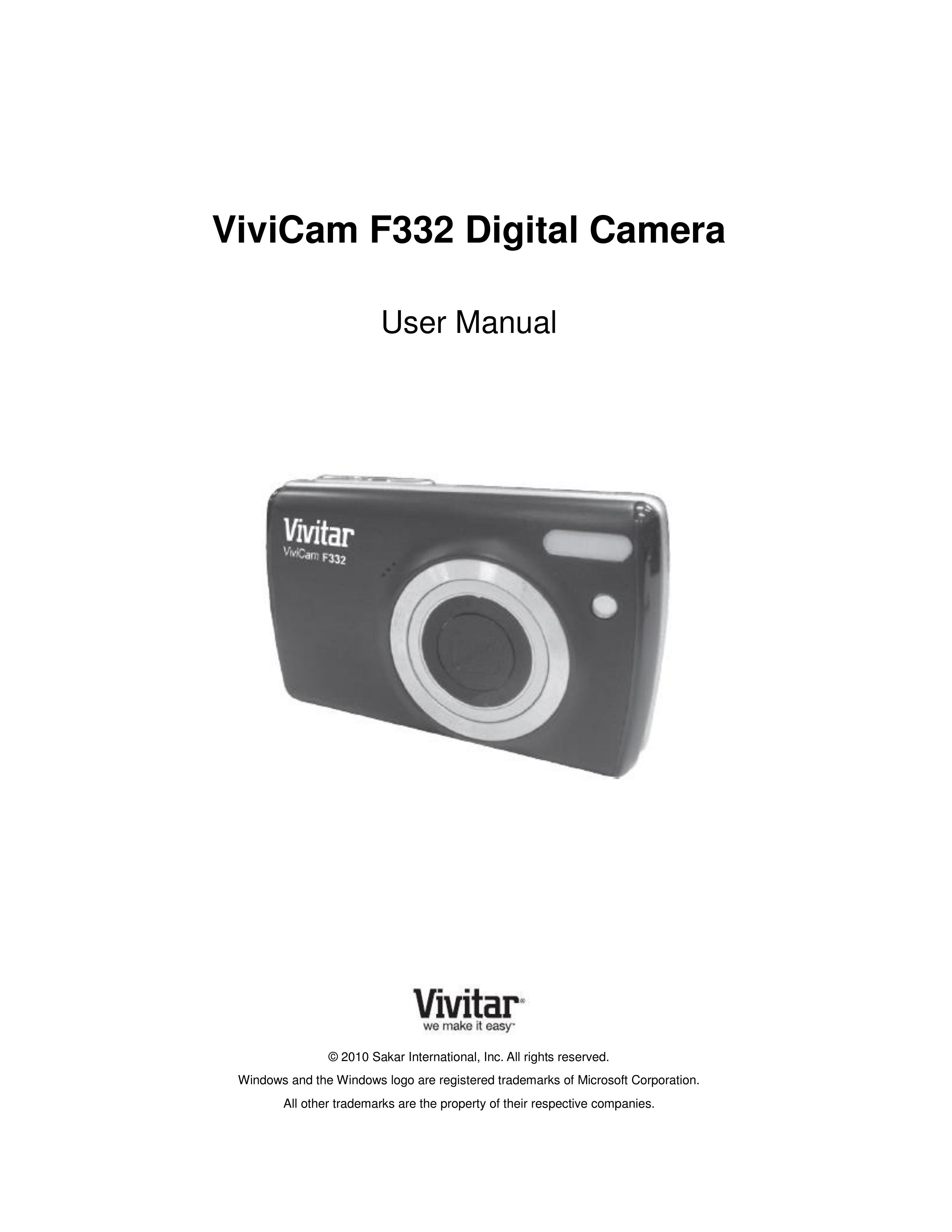 Vivitar F332 Camcorder User Manual