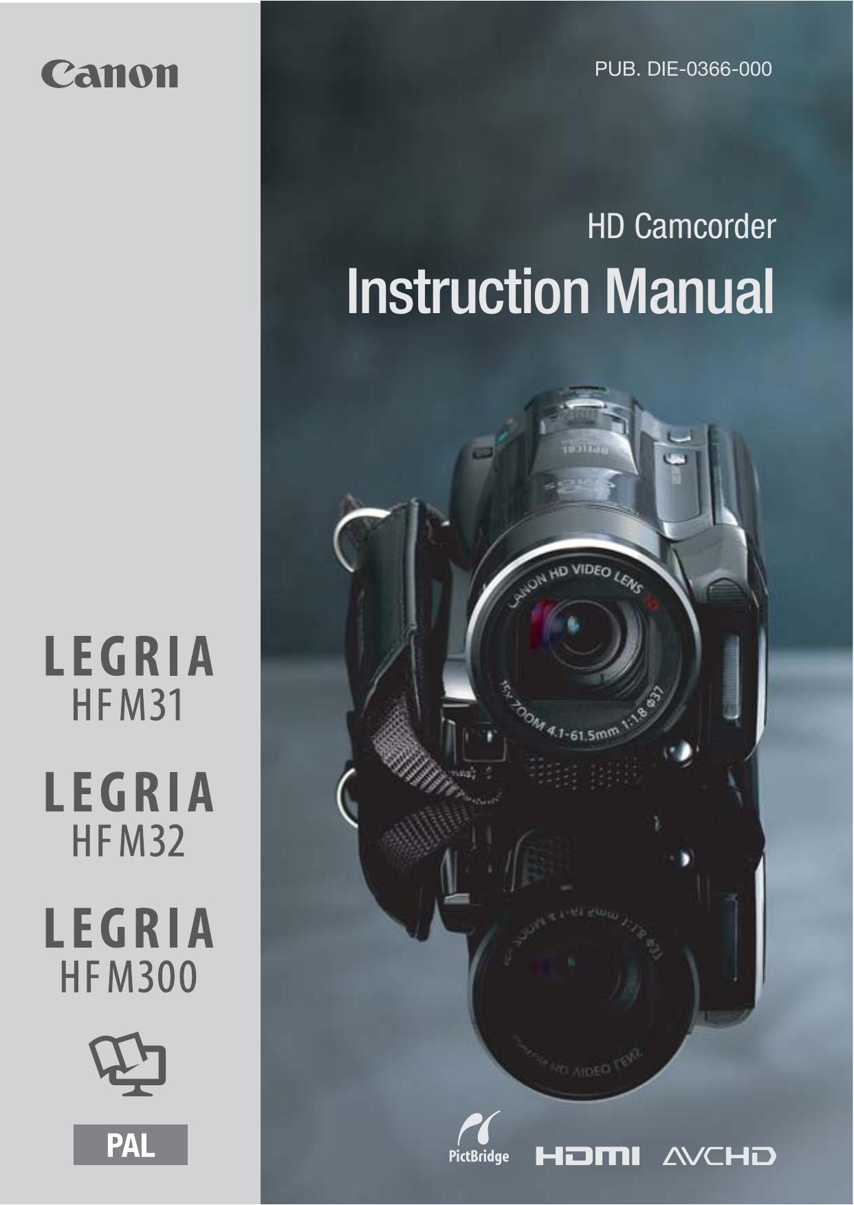 Canon HF M300 Camcorder Accessories User Manual