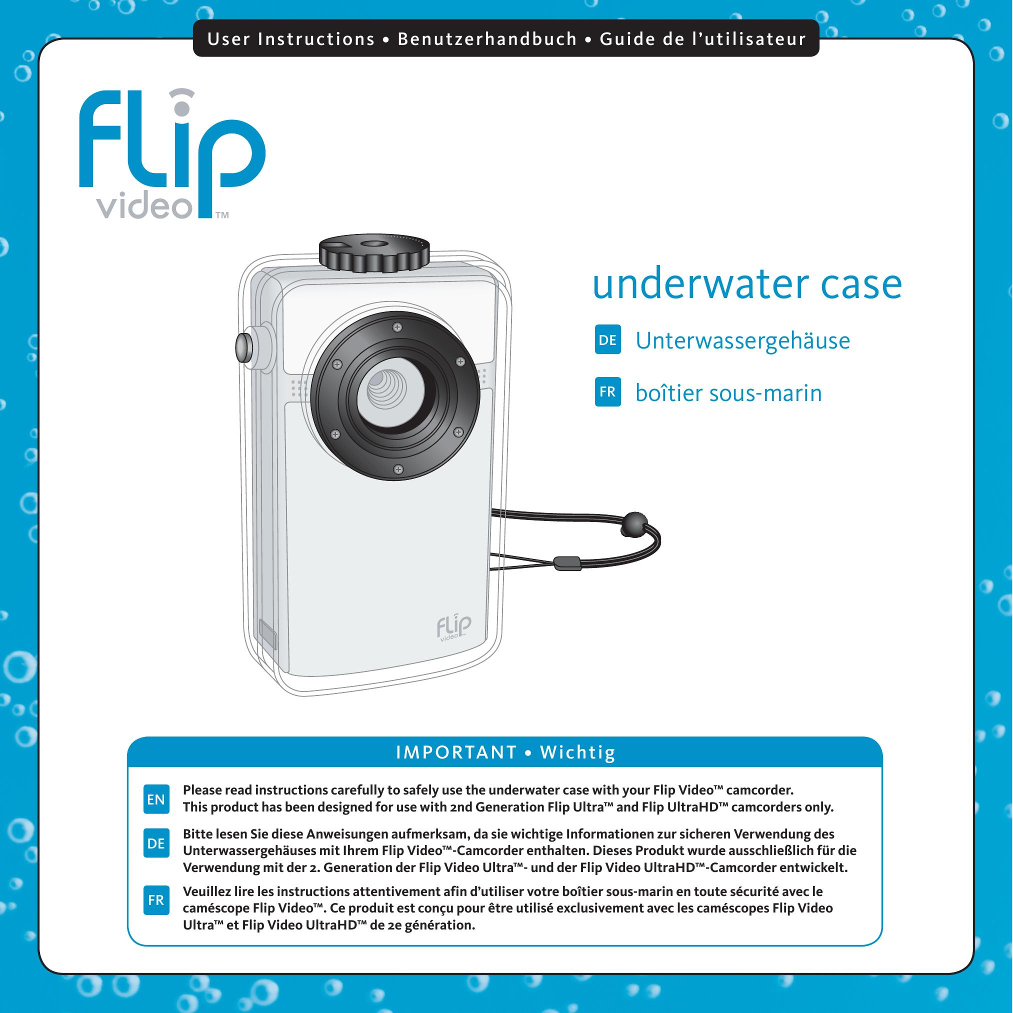 Flip Video Underwater Case Camcorder Accessories User Manual