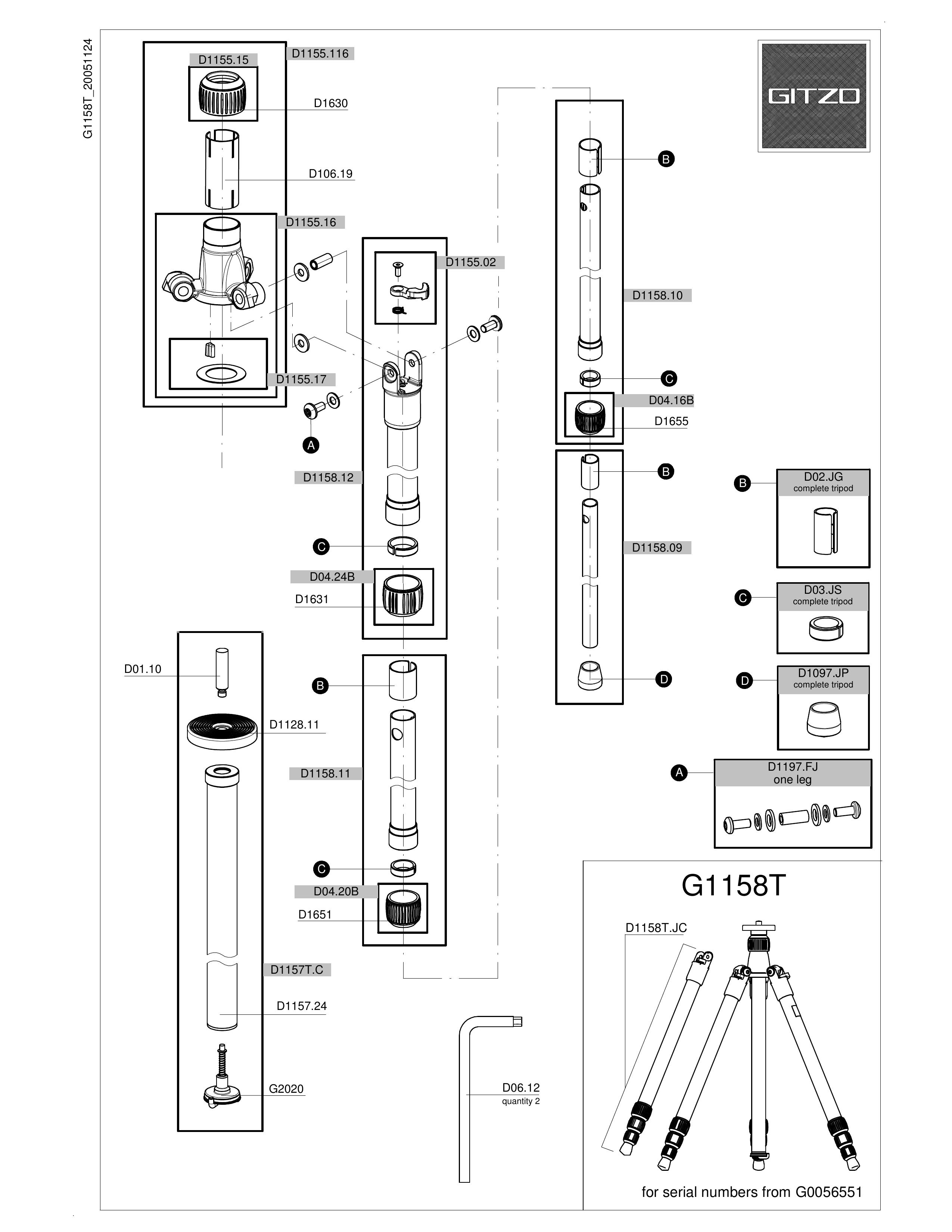 Gitzo G1158T Camcorder Accessories User Manual