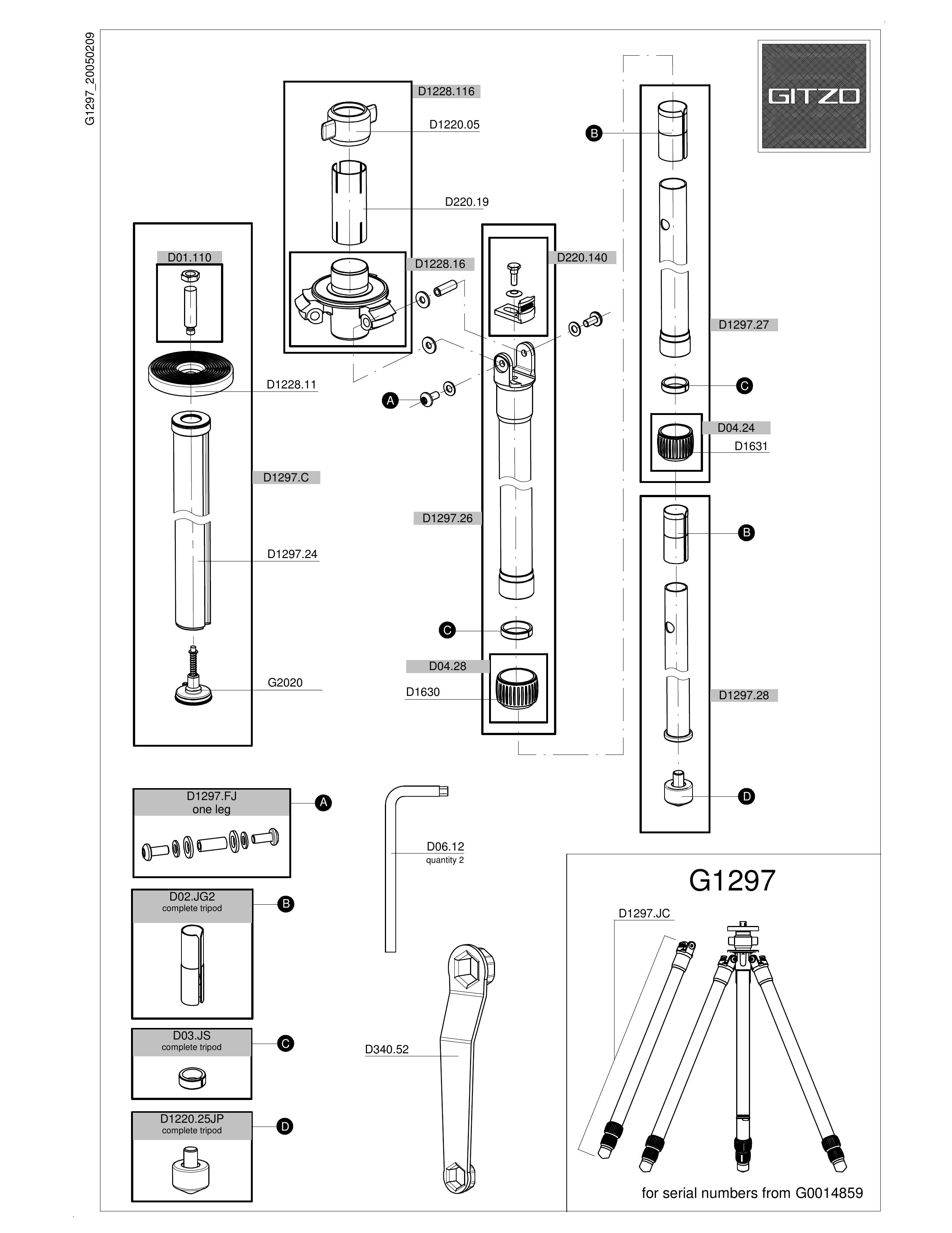 Gitzo G1297 Camcorder Accessories User Manual