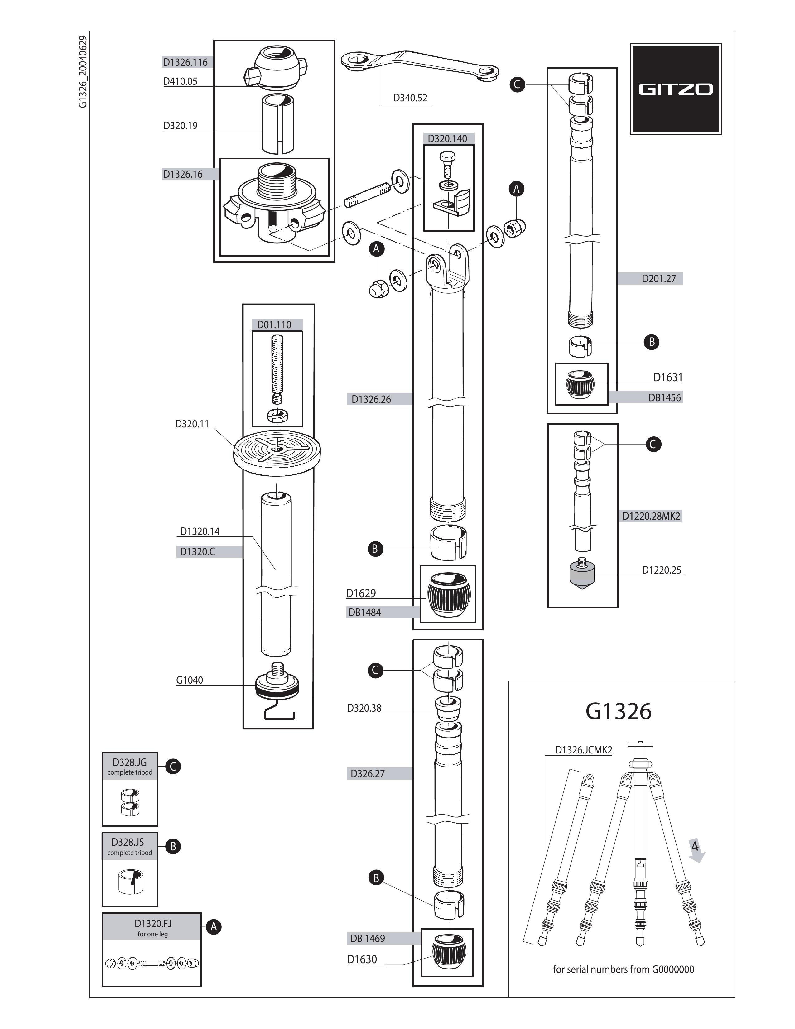 Gitzo G1326 Camcorder Accessories User Manual