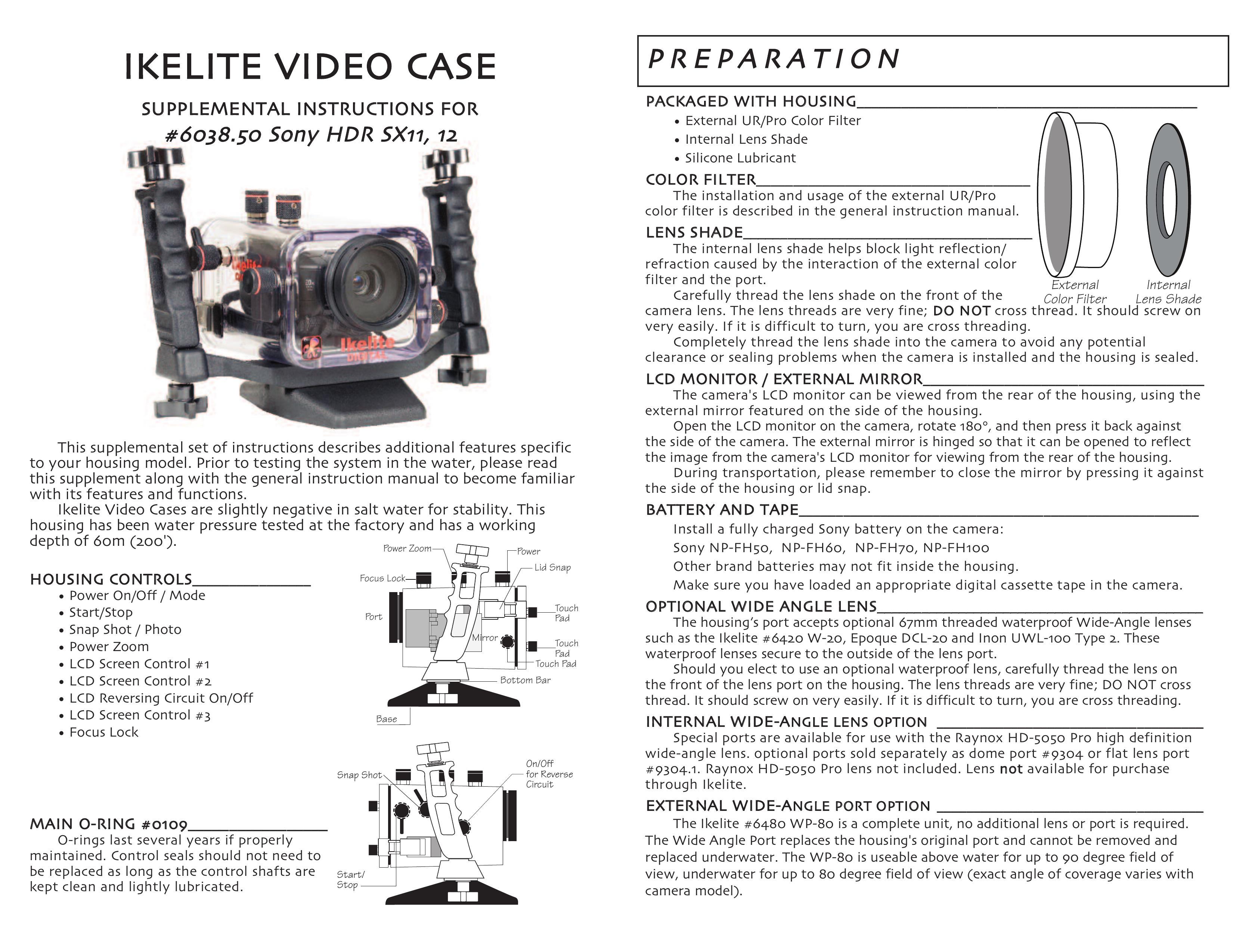 Ikelite 6038.50 Camcorder Accessories User Manual