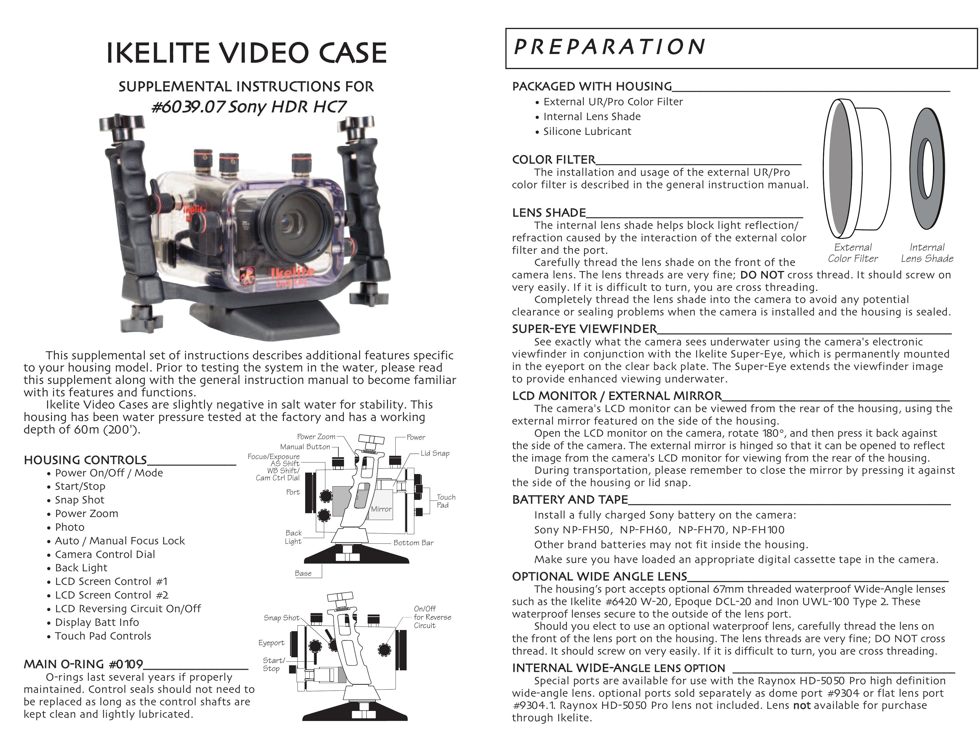 Ikelite 6039.07 Camcorder Accessories User Manual