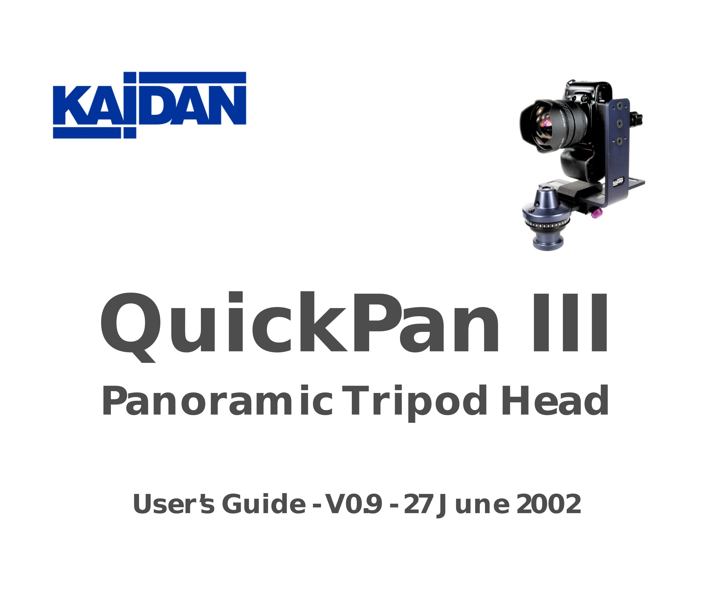 Kaidan III Camcorder Accessories User Manual