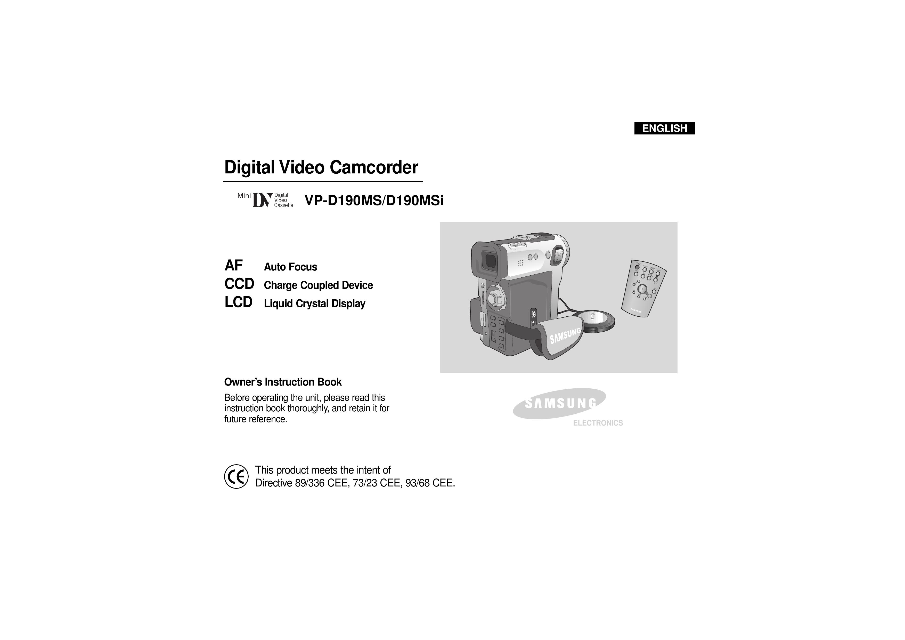 Samsung VP-D190MSI Camcorder Accessories User Manual
