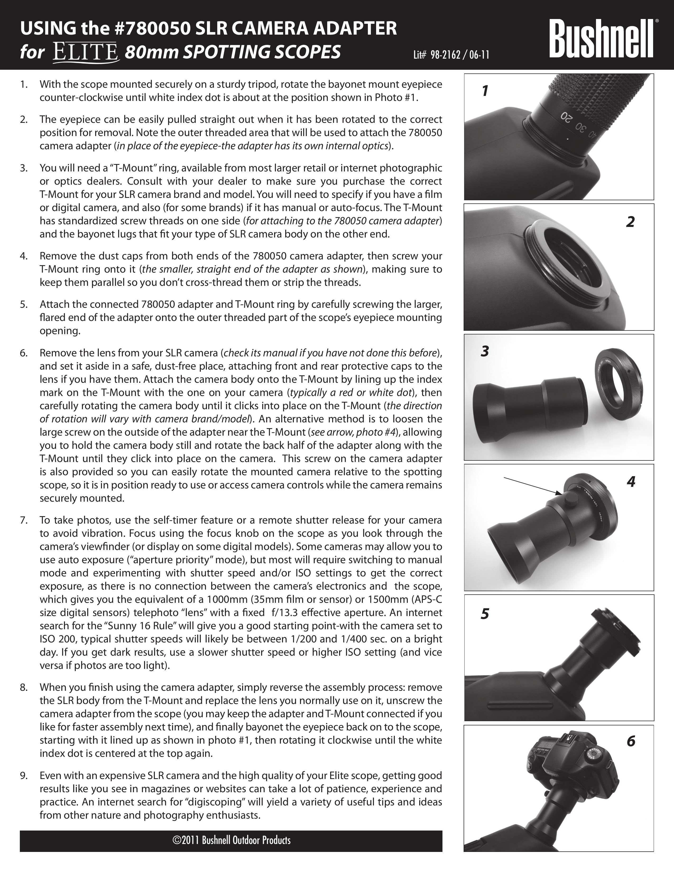 Bushnell 780050 Camera Accessories User Manual