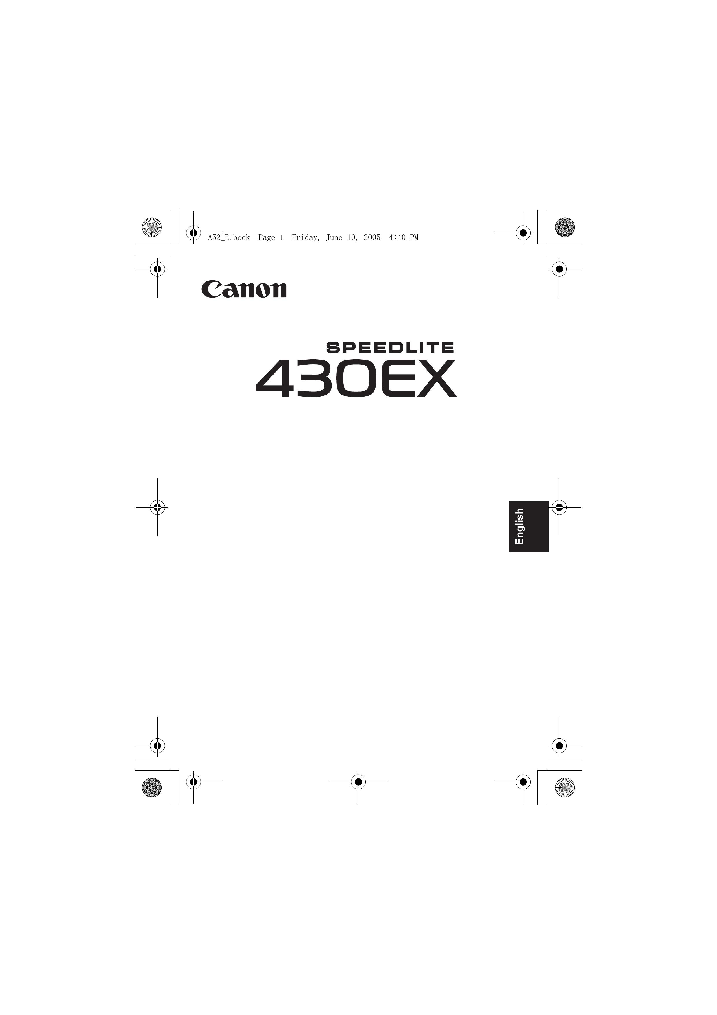 Canon 430EX Camera Accessories User Manual