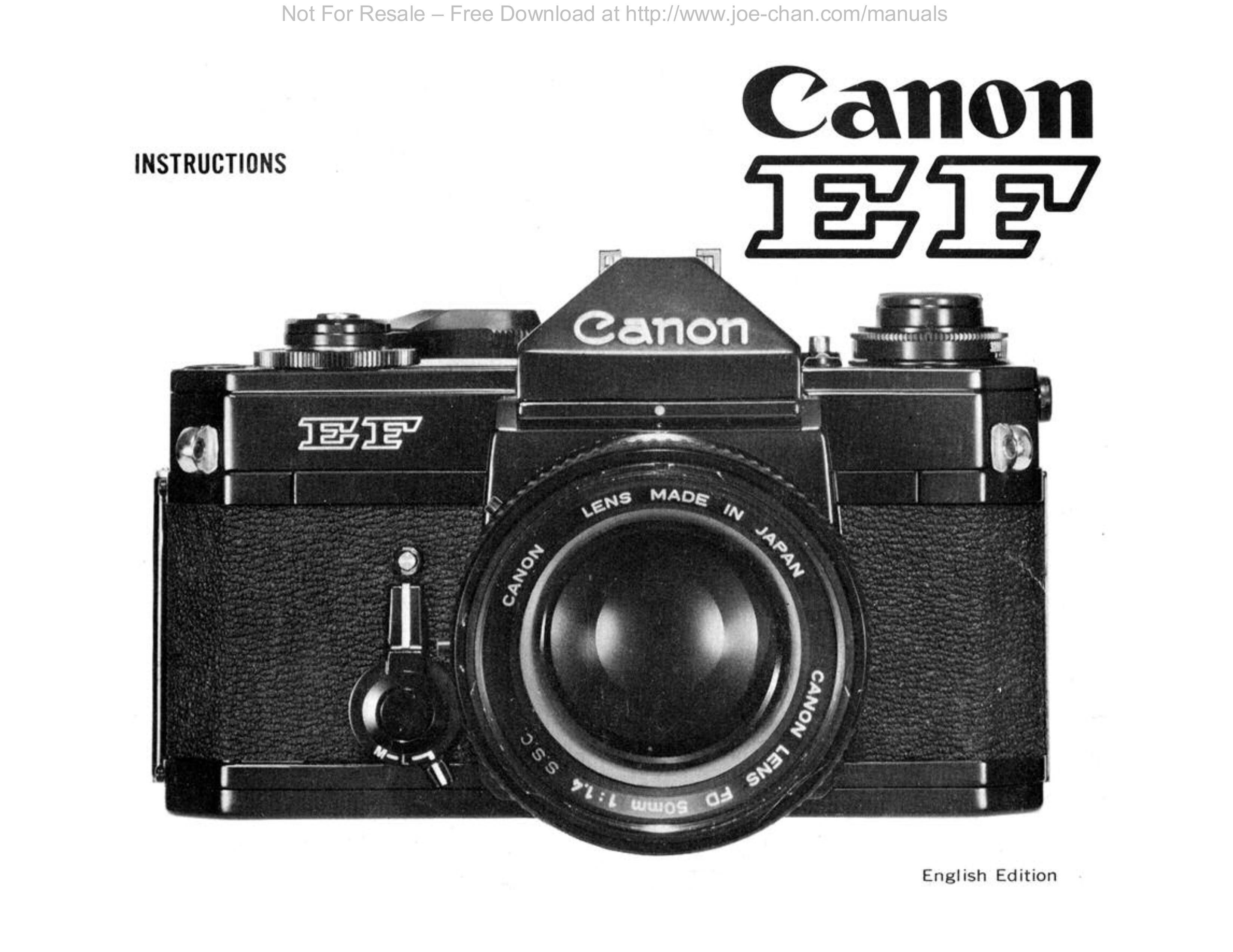 Canon EF Camera Accessories User Manual