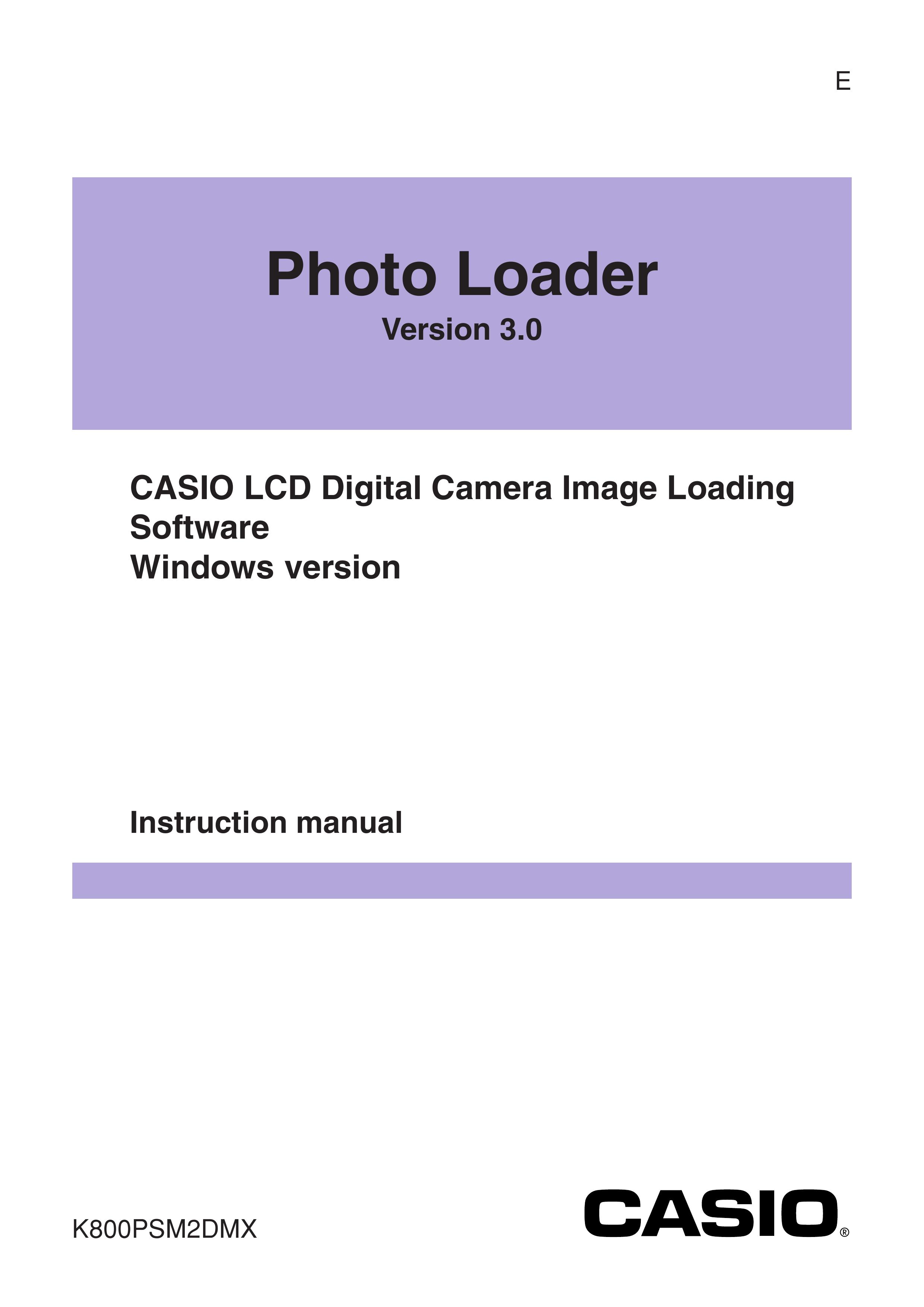 Casio K800PSM2DMX Camera Accessories User Manual