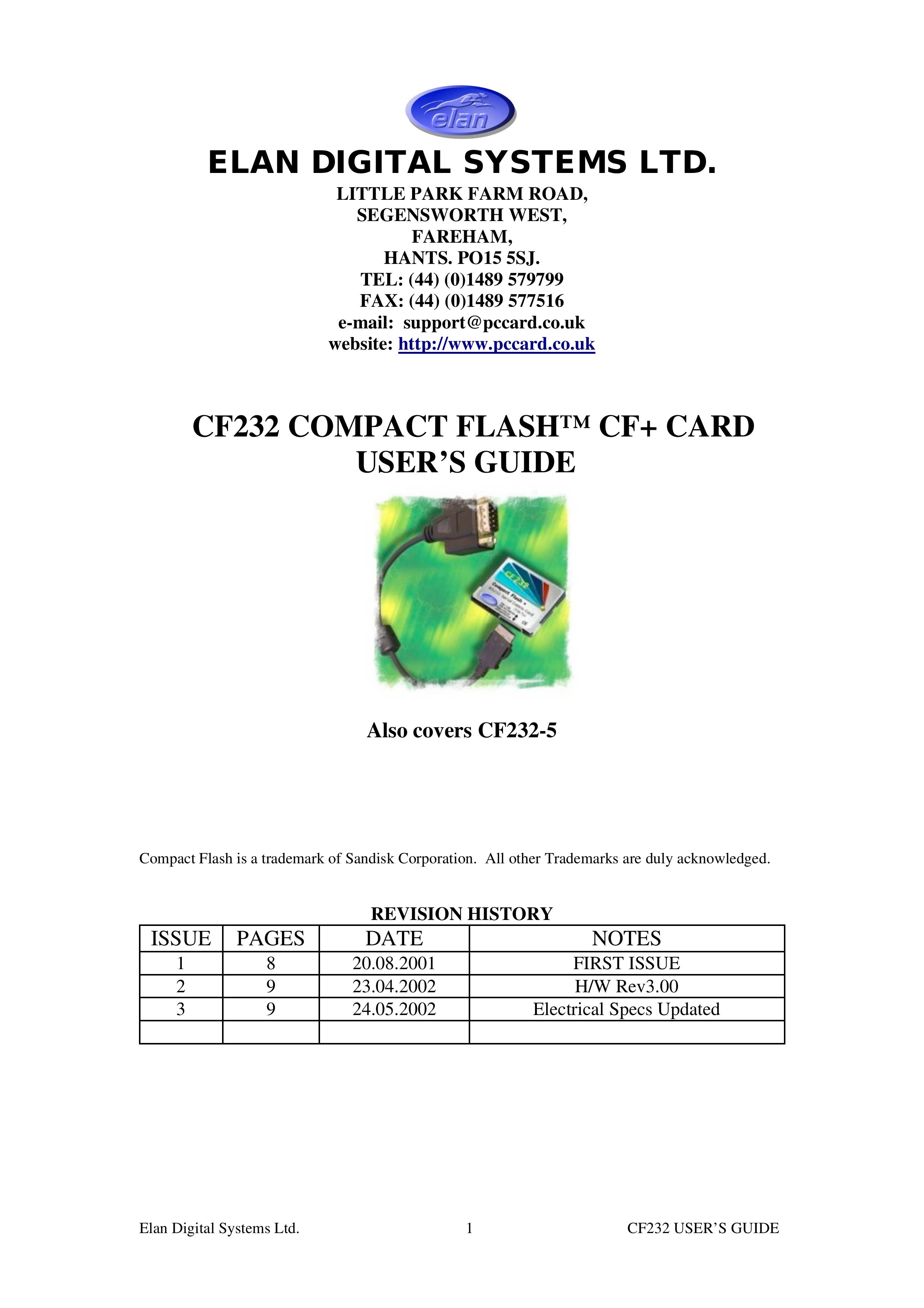 ELANsat Tech CF232 Camera Accessories User Manual