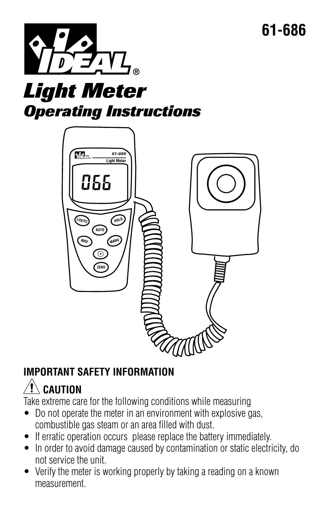 IDEAL INDUSTRIES 61-686 Camera Accessories User Manual