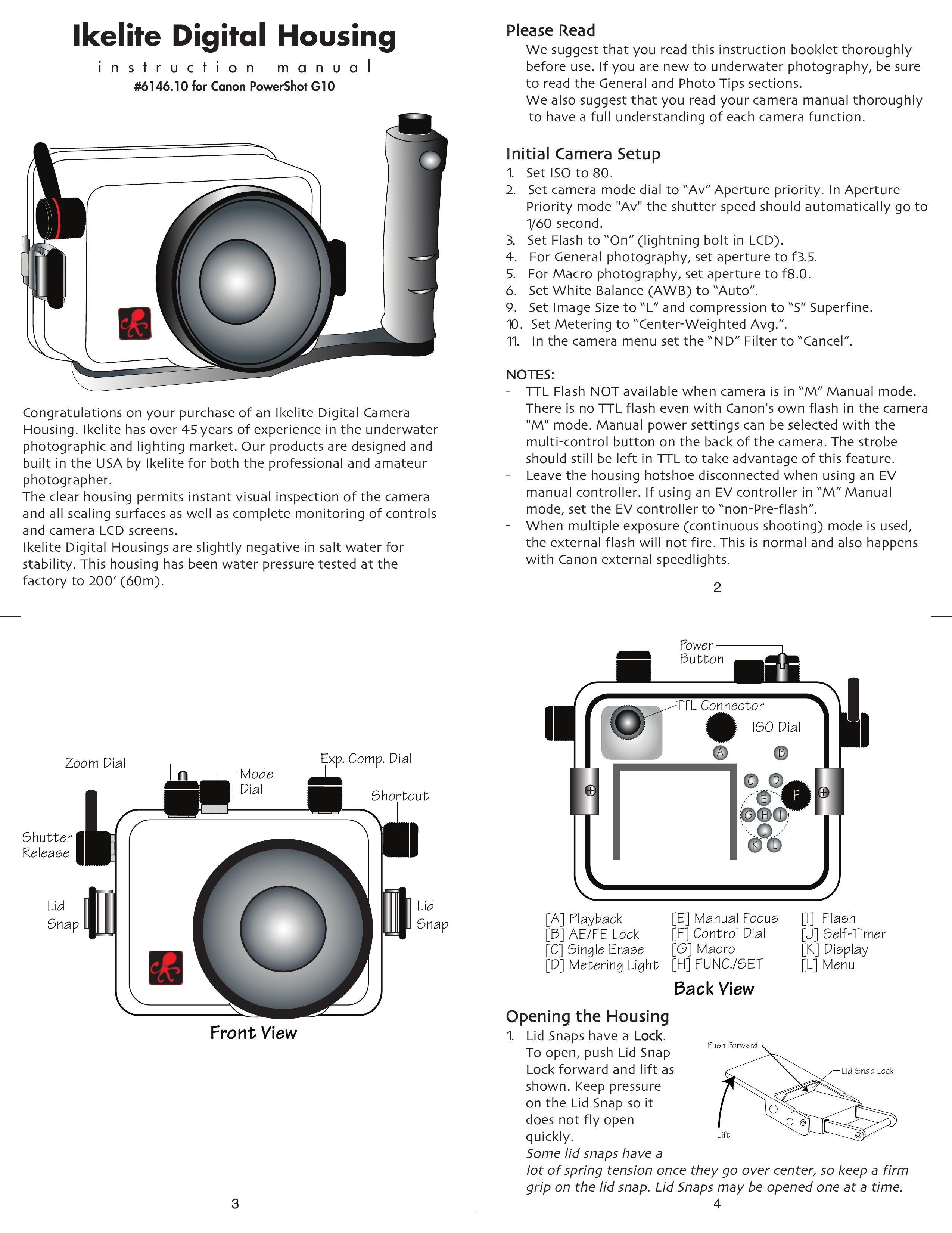 Ikelite 6146.10 Camera Accessories User Manual