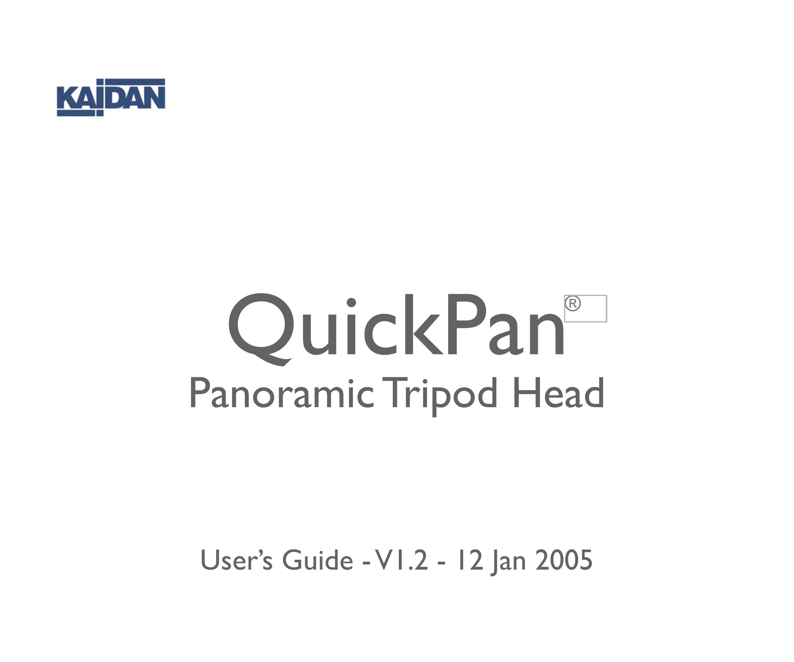 Kaidan QuickPan Panoramic Tripod Head Camera Accessories User Manual