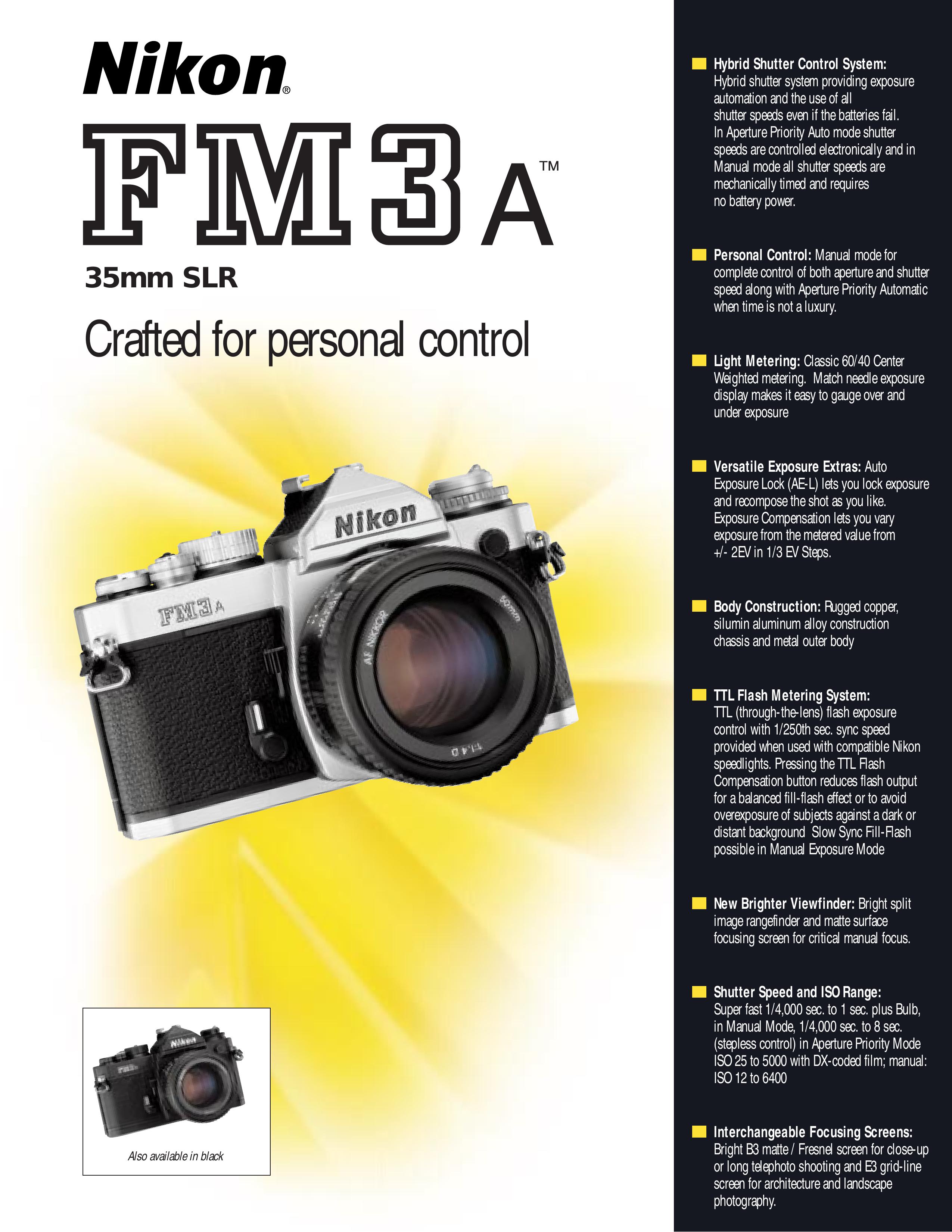Nikon 35mm SLR Camera Accessories User Manual