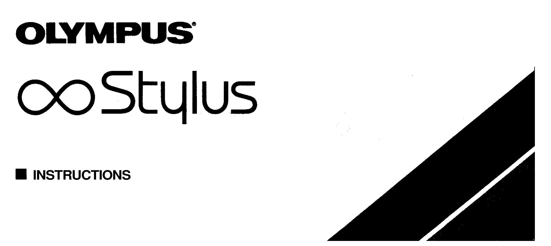 Olympus Infinity Stylus Camera Accessories User Manual