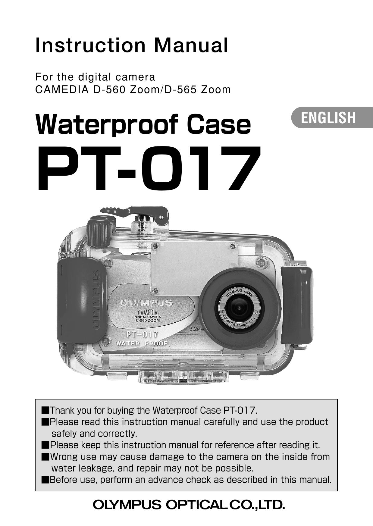 Olympus PT-17 Camera Accessories User Manual