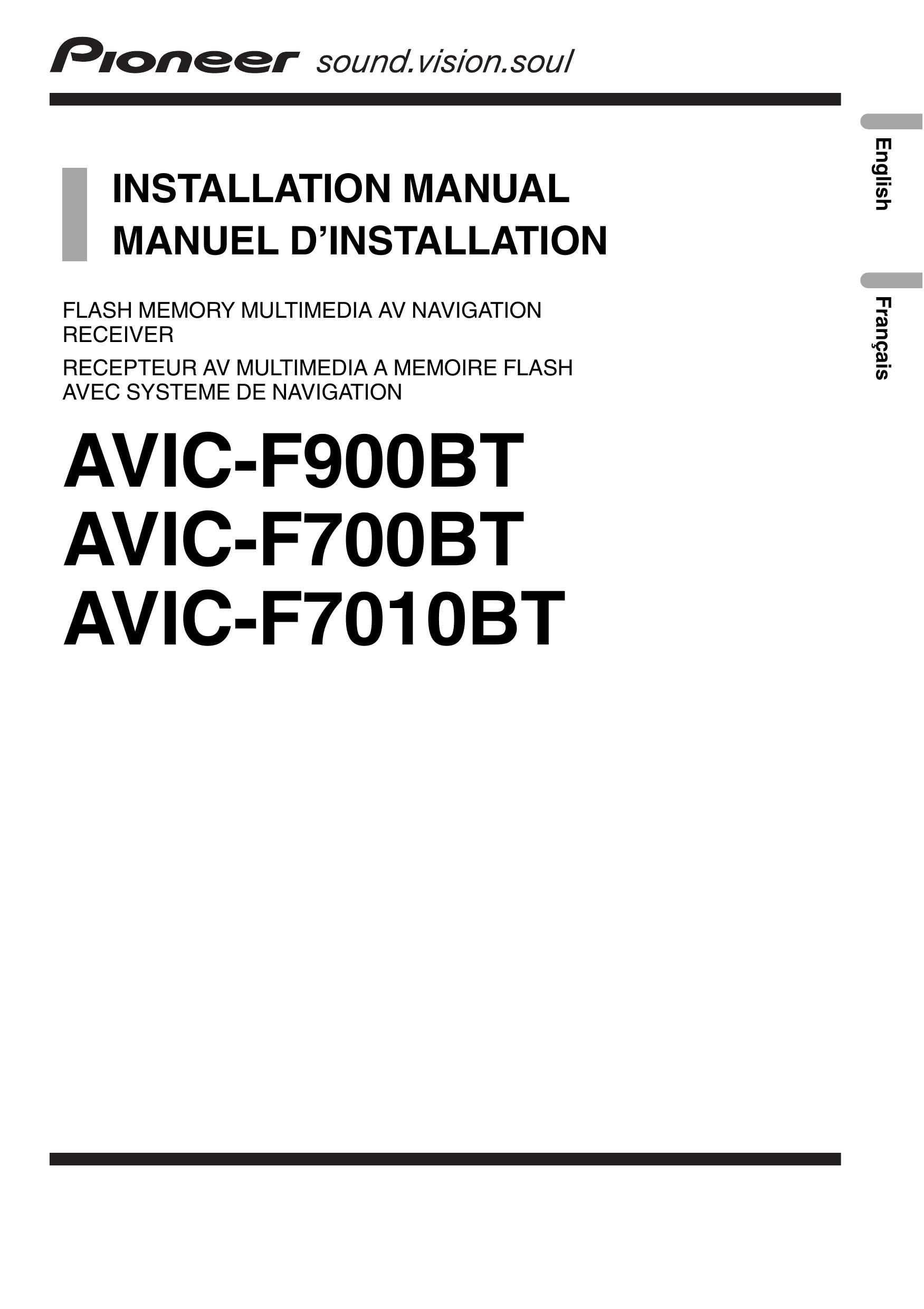 Pioneer AVIC-F7010BT Camera Accessories User Manual