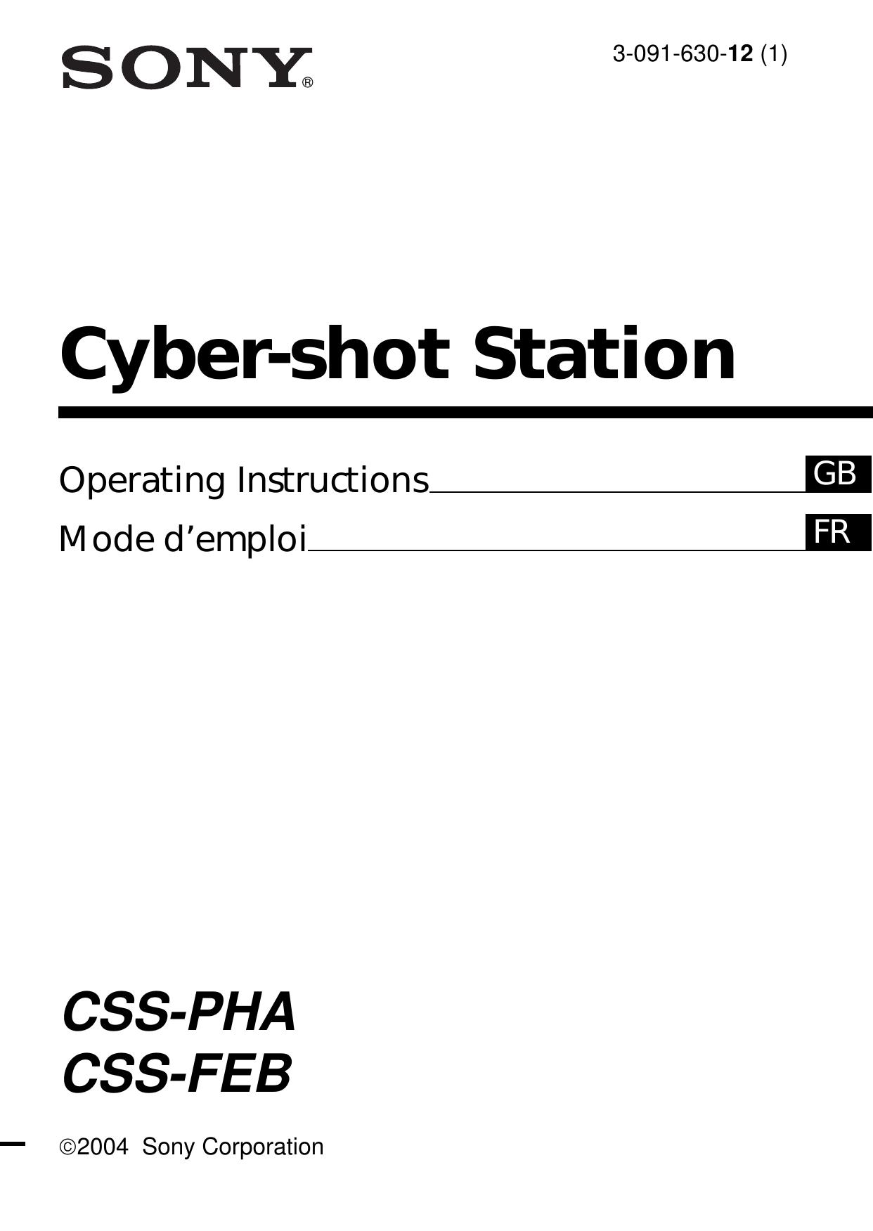 Sony CSS-FEB Camera Accessories User Manual