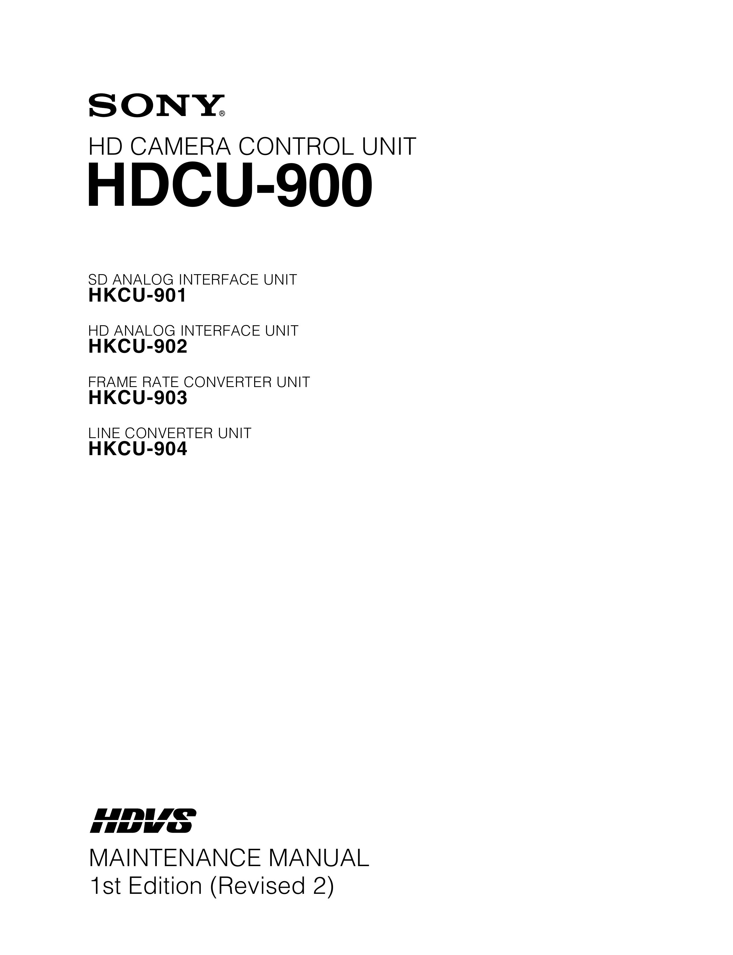 Sony HDCU-900 Camera Accessories User Manual