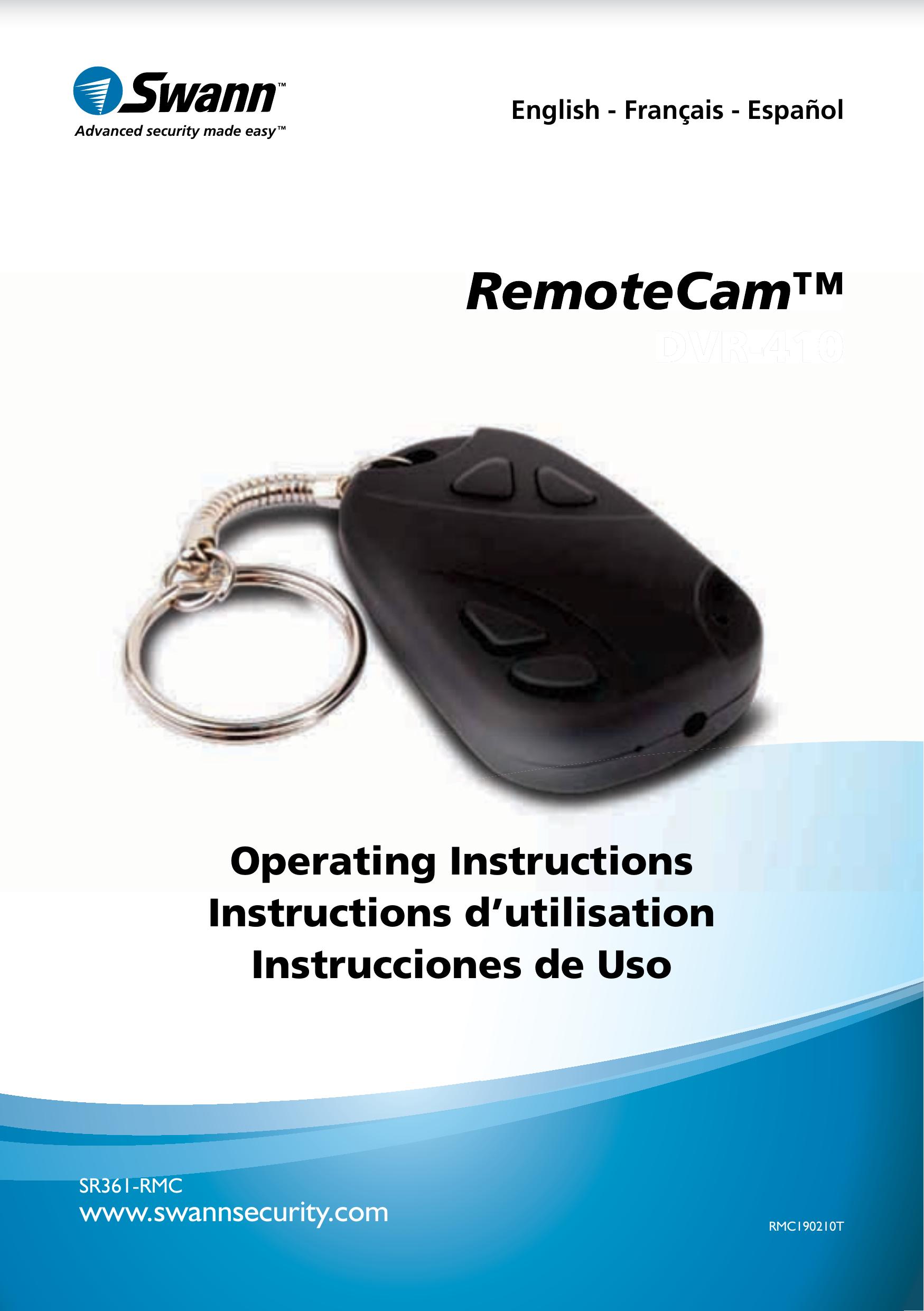 Swann SR361-RMC Camera Accessories User Manual