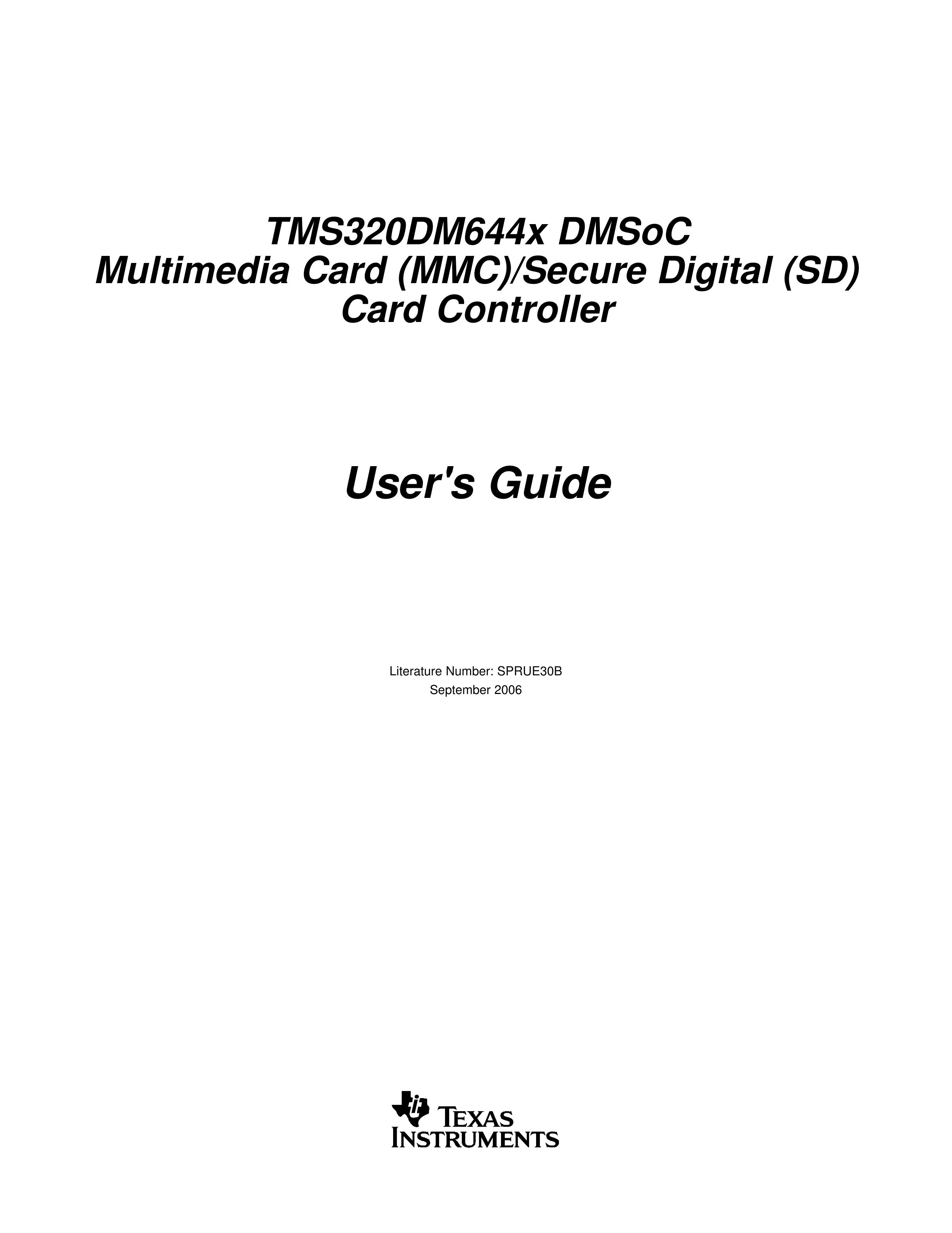 Texas Instruments TMS320DM644x Camera Accessories User Manual