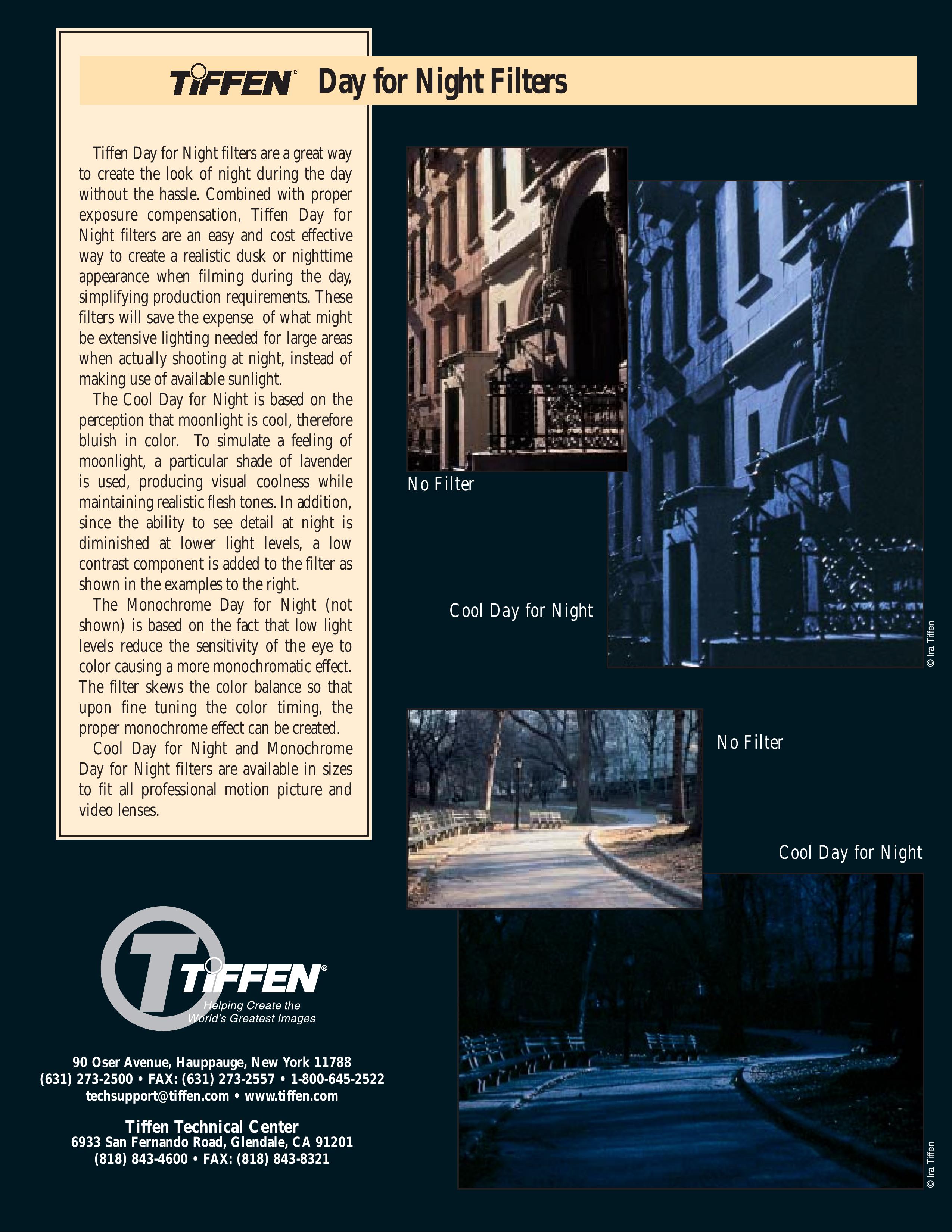 Tiffen Day for Night Filters Camera Accessories User Manual