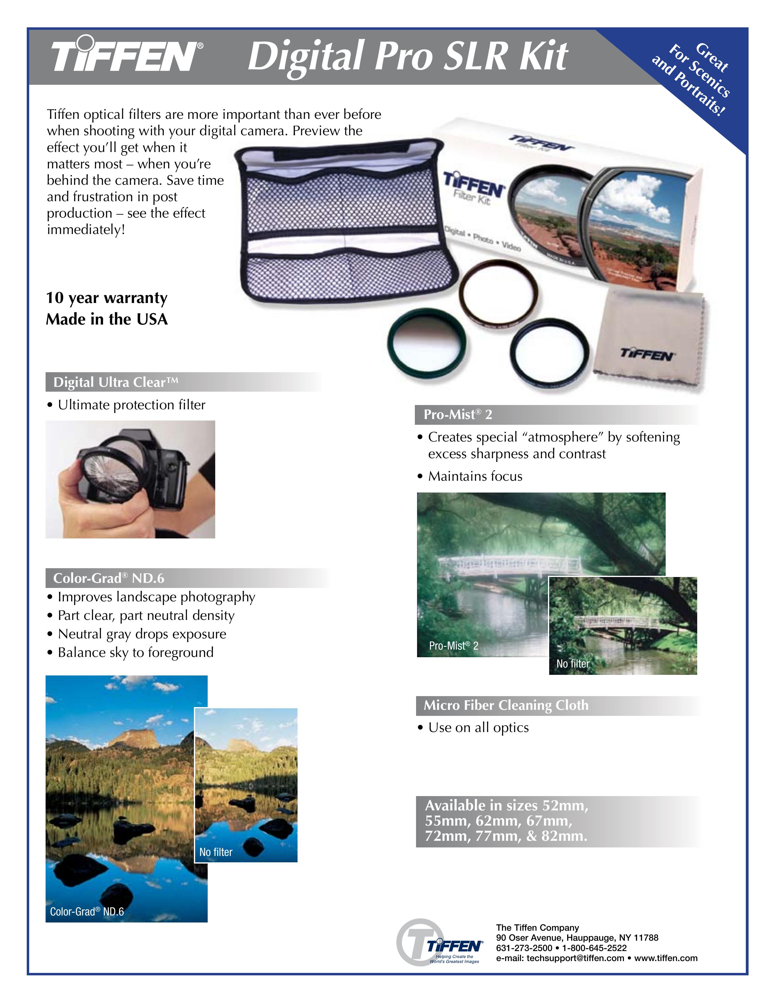 Tiffen Digital Pro SLR Kit Camera Accessories User Manual