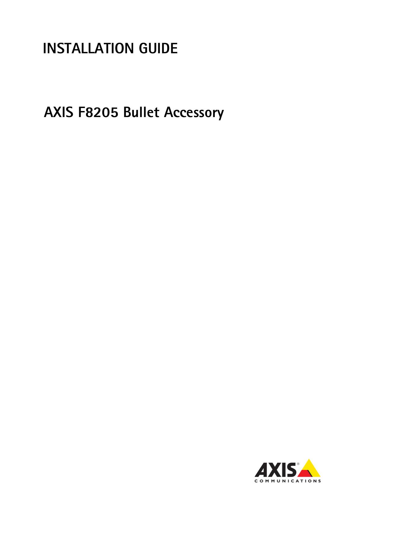 Axis Communications F8205 Camera Flash User Manual