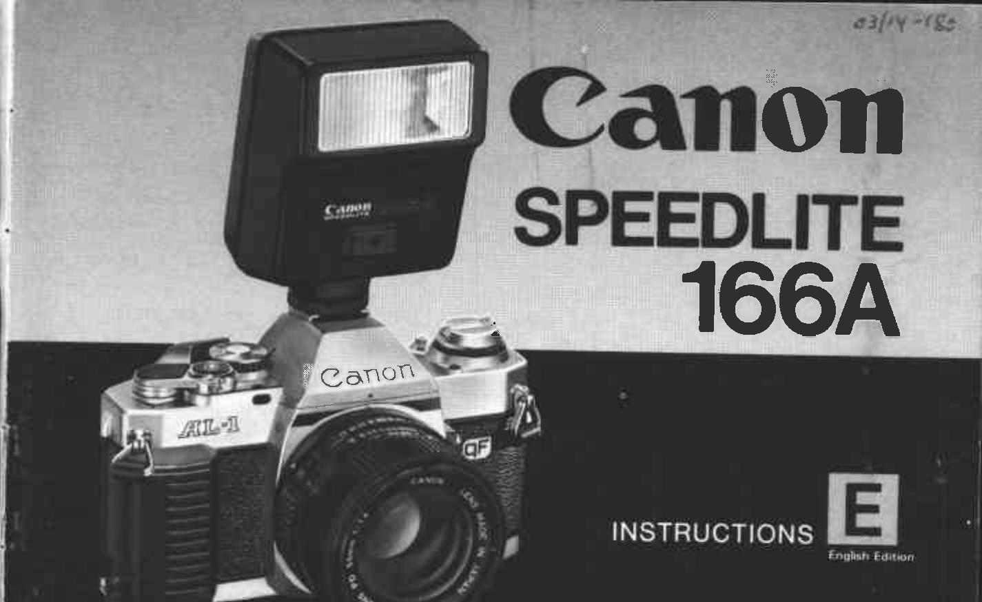Canon 166 A Camera Flash User Manual