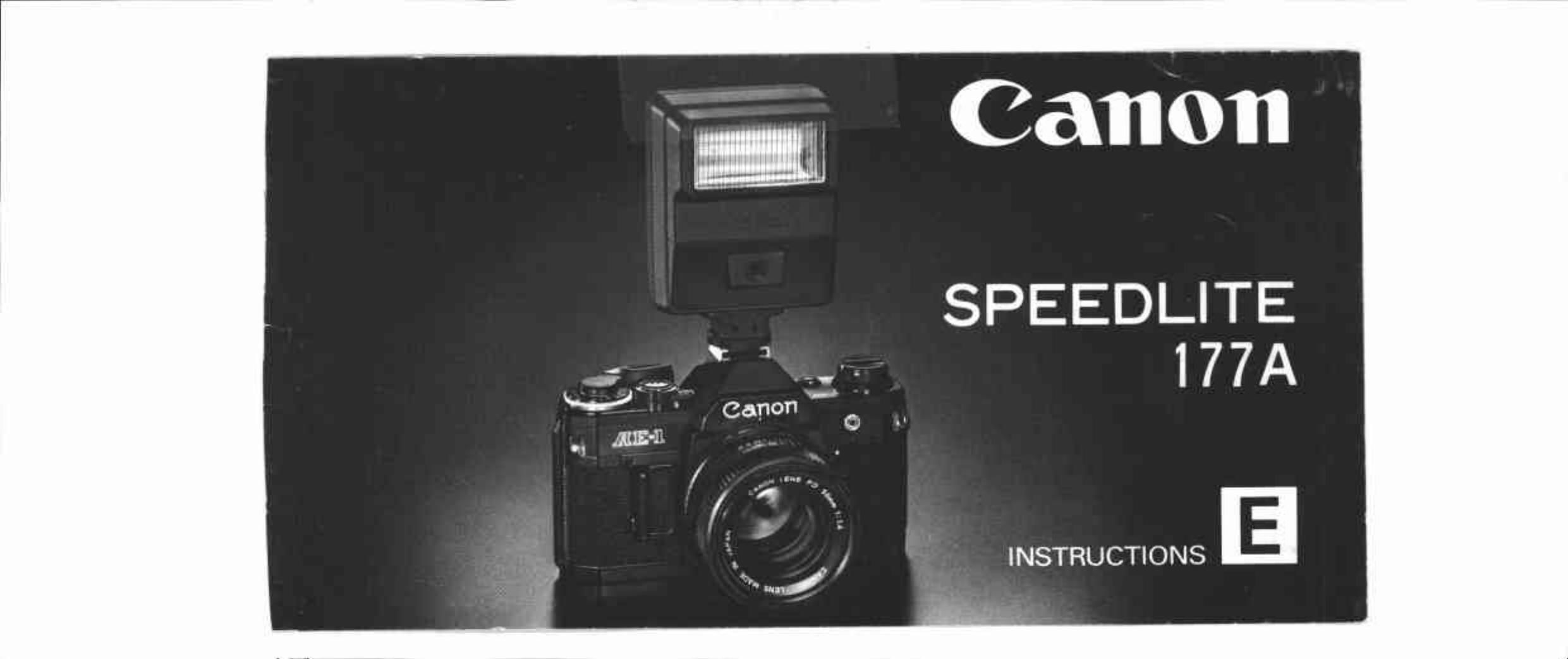 Canon 177 A Camera Flash User Manual